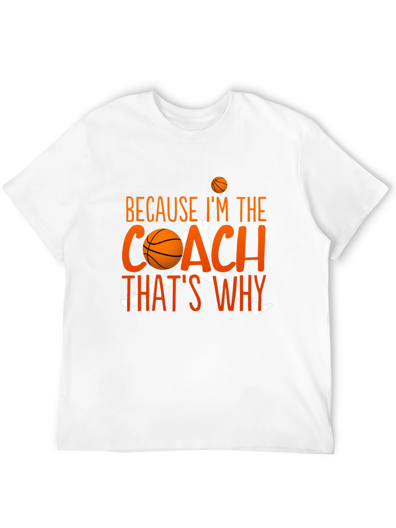 Black Basketball Coach T-Shirt - Because I'm The Coach That's Why view 12