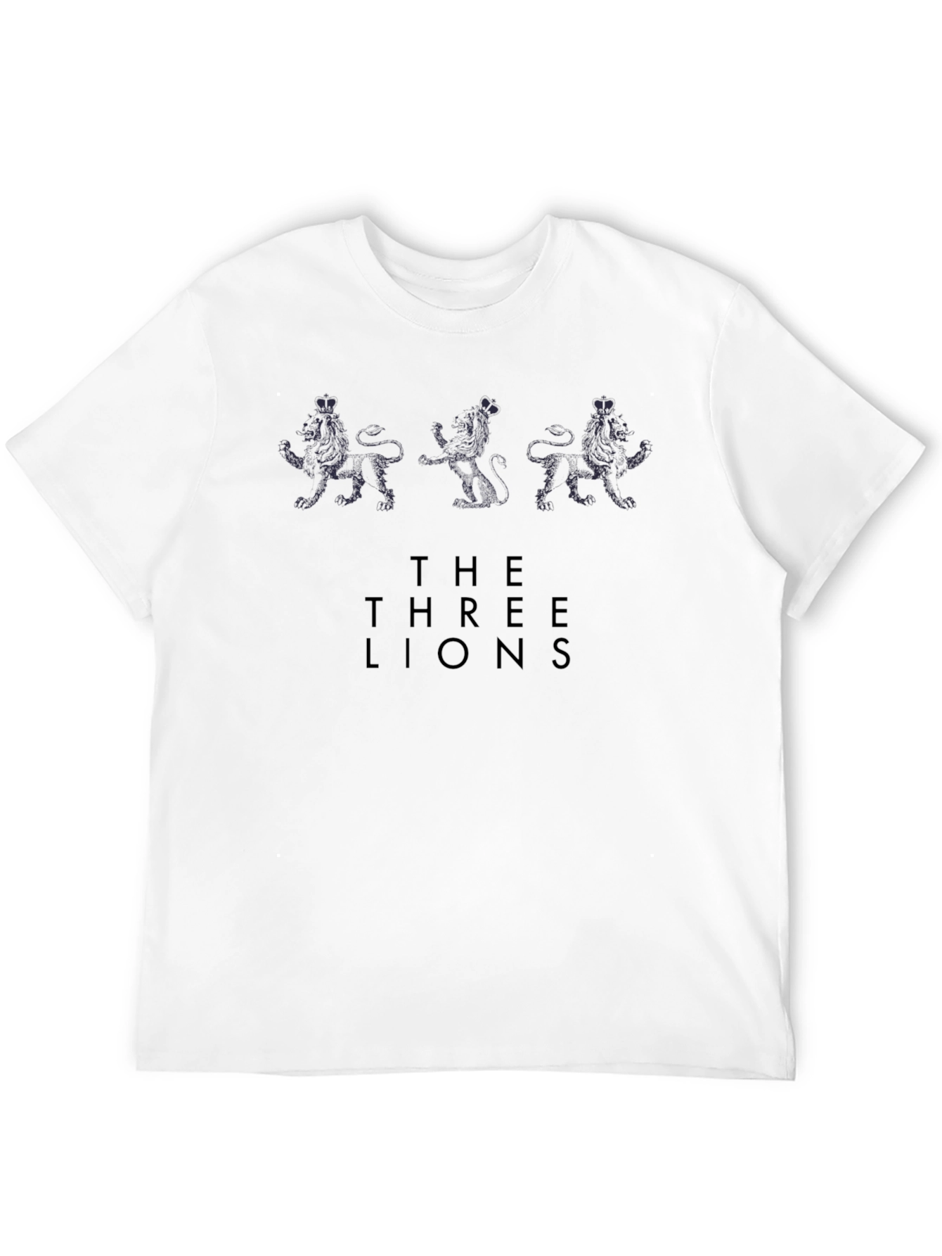 Black The Three Lions Graphic Tee - Stylish Black T-Shirt view 12