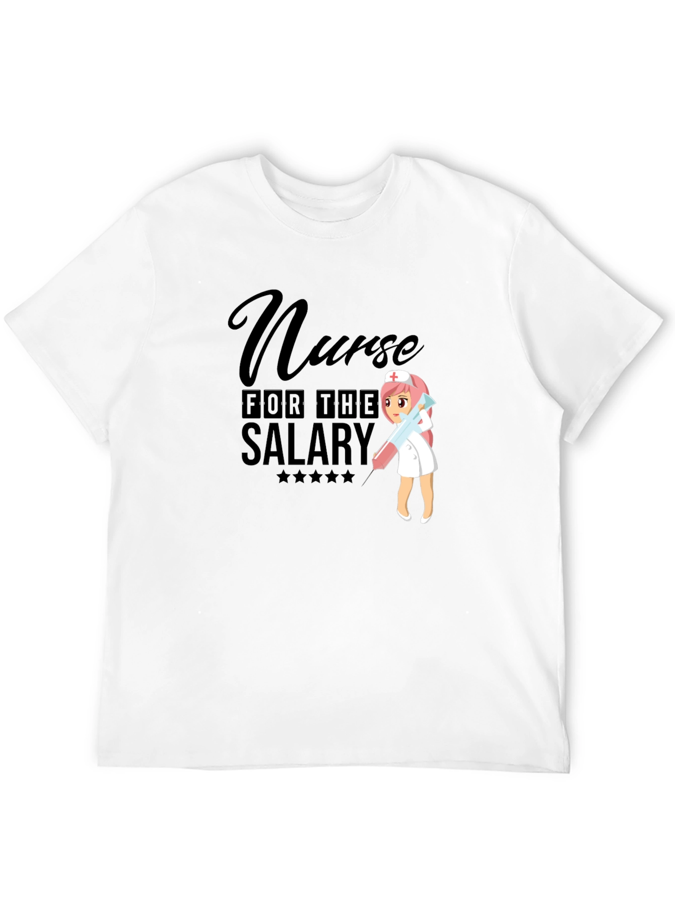 Black Nurse for the Salary Black T-Shirt view 12
