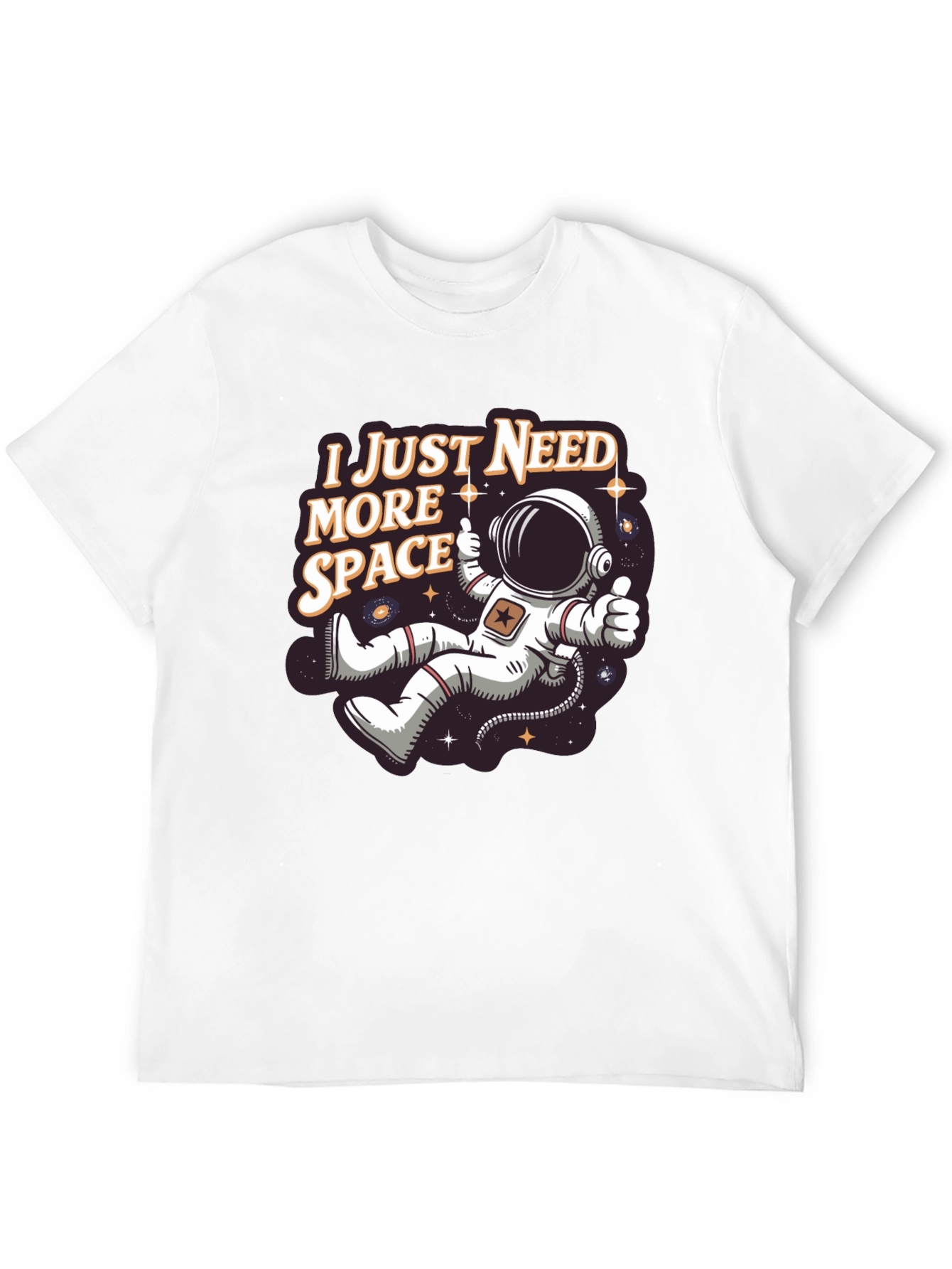 Black I Just Need More Space T-Shirt - Astronaut Design view 12