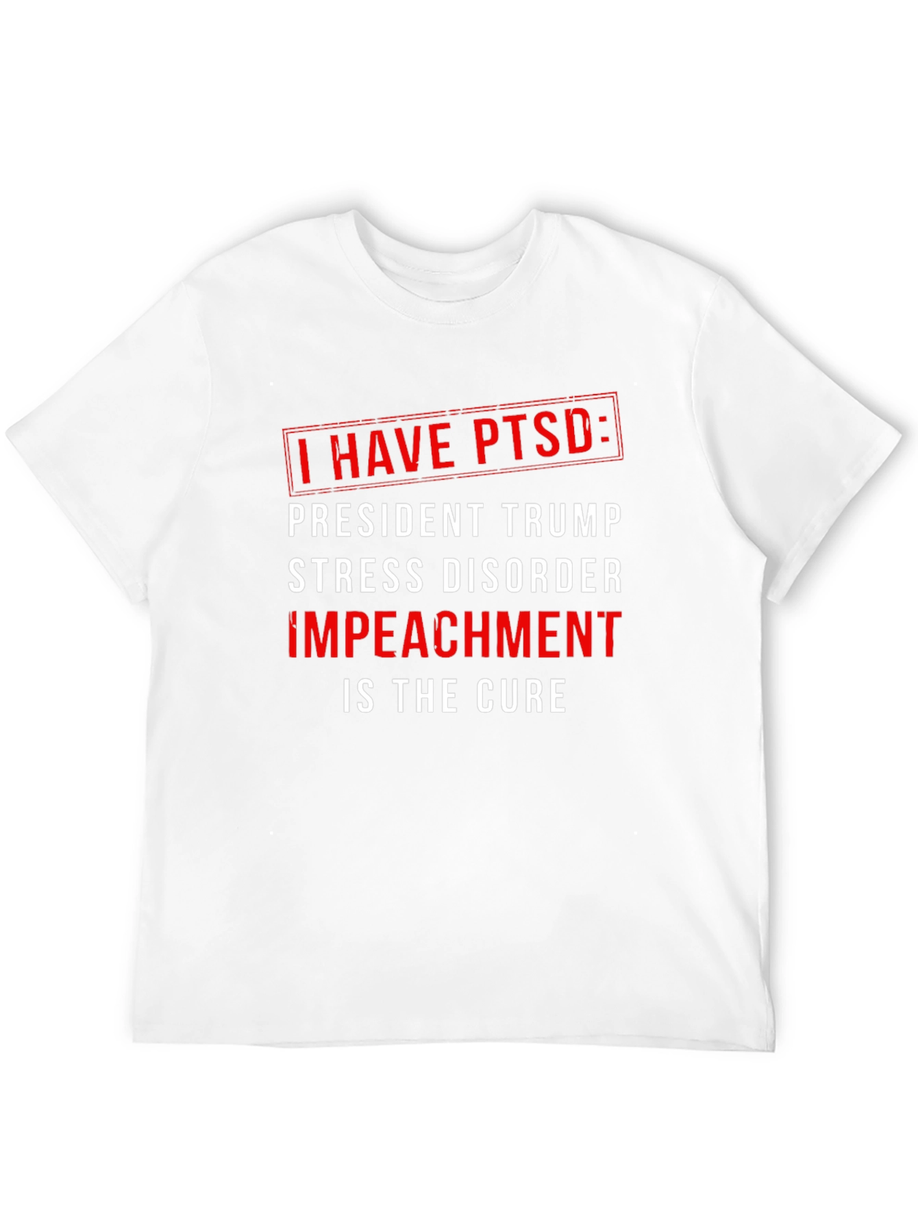 Black I Have PTSD: Impeach Trump T-Shirt view 12