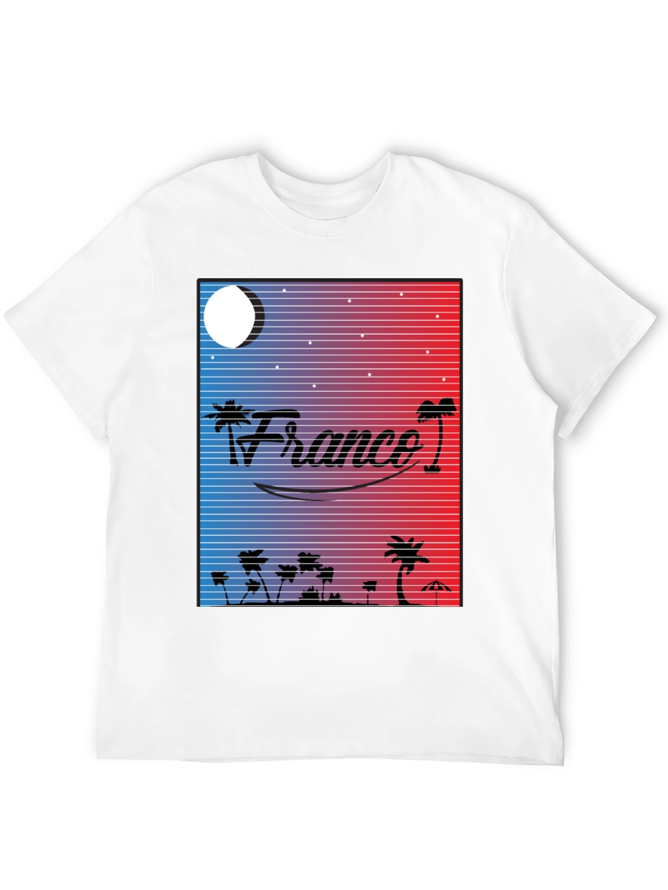 Black France Retro Graphic T-Shirt - Black view 12