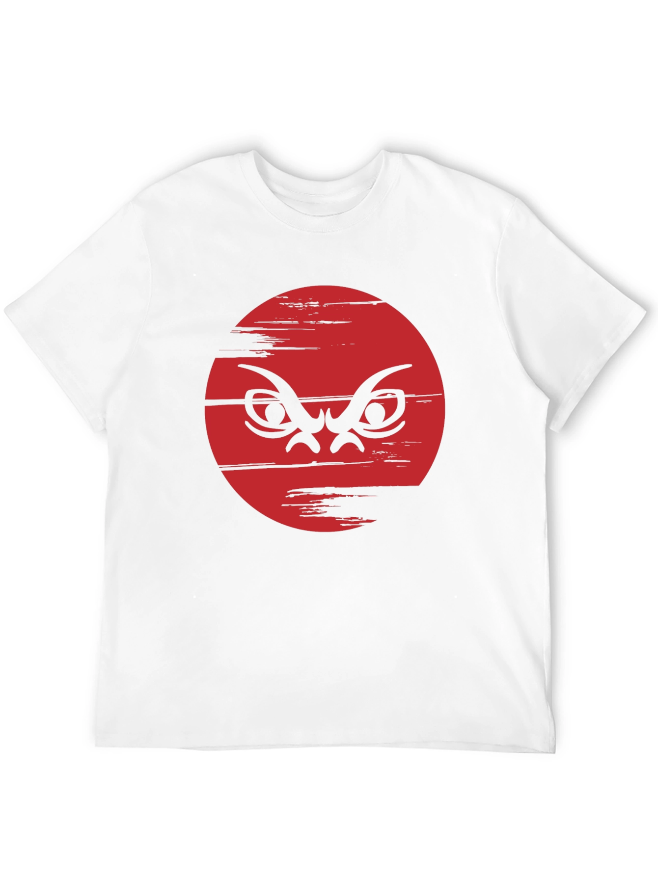 Black Red Angry Face Graphic Black Tee view 12