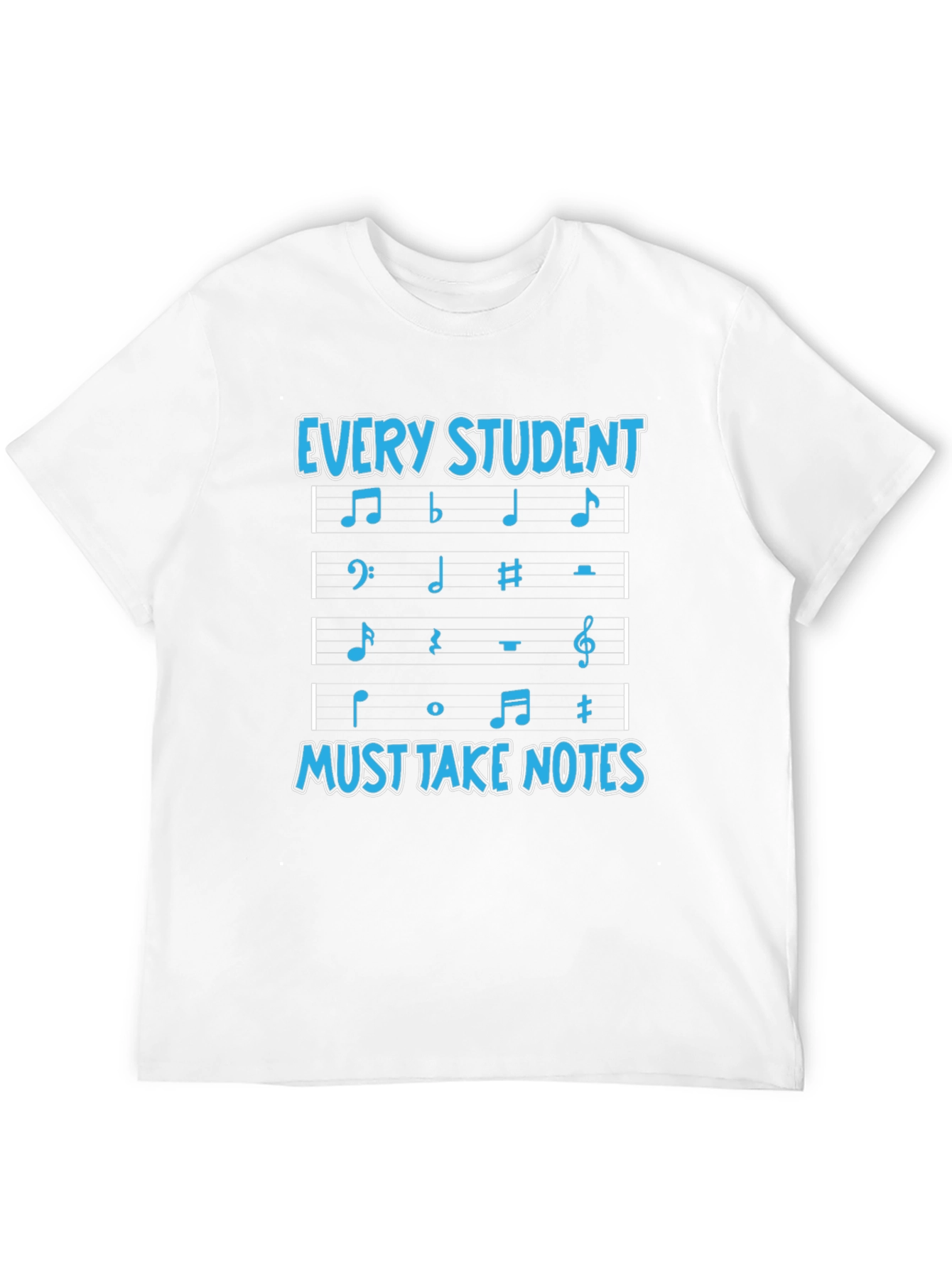 Black Every Student Must Take Notes Music T-Shirt view 12