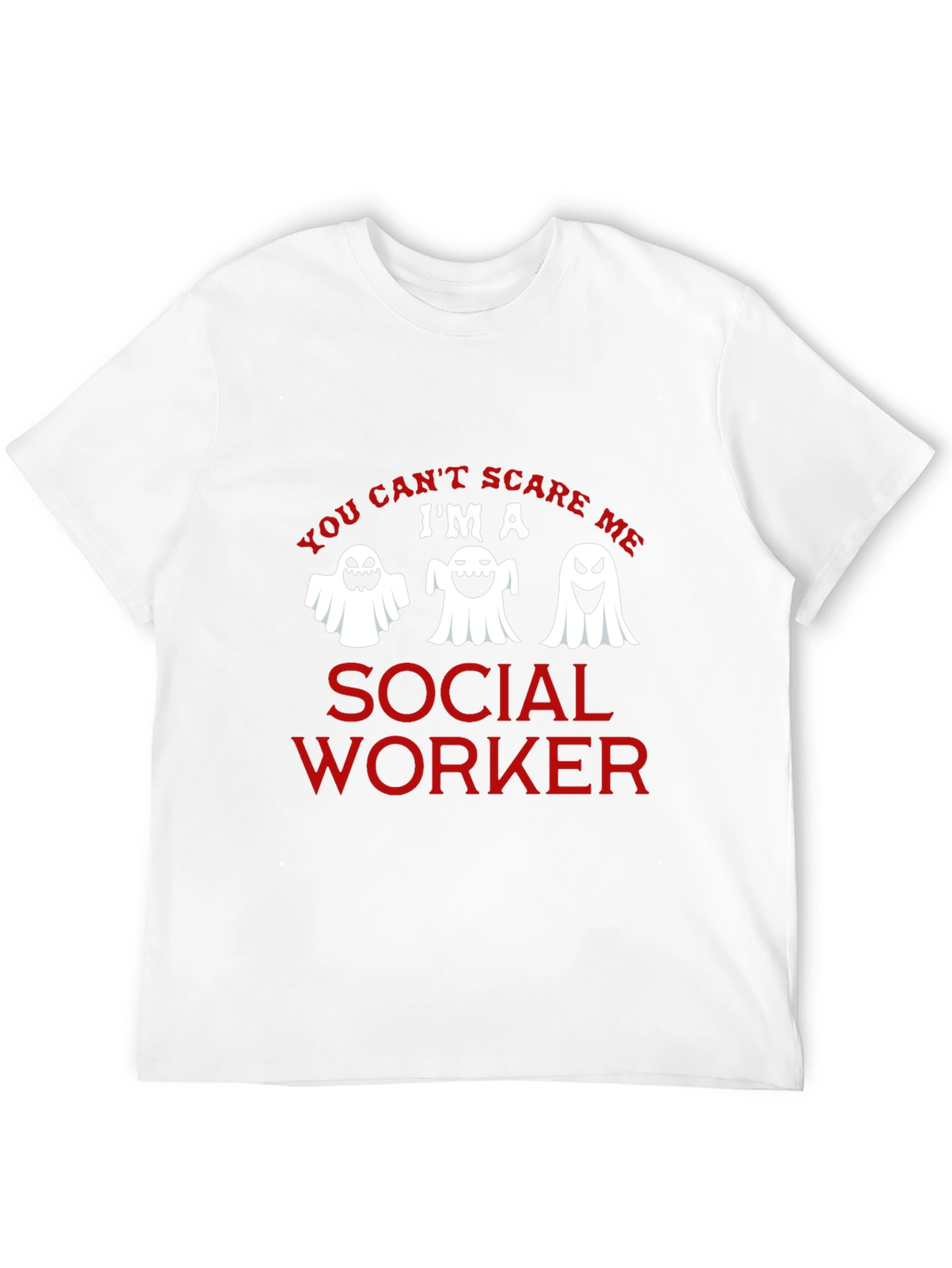 Black Social Worker Halloween Ghost Graphic T-Shirt view 12