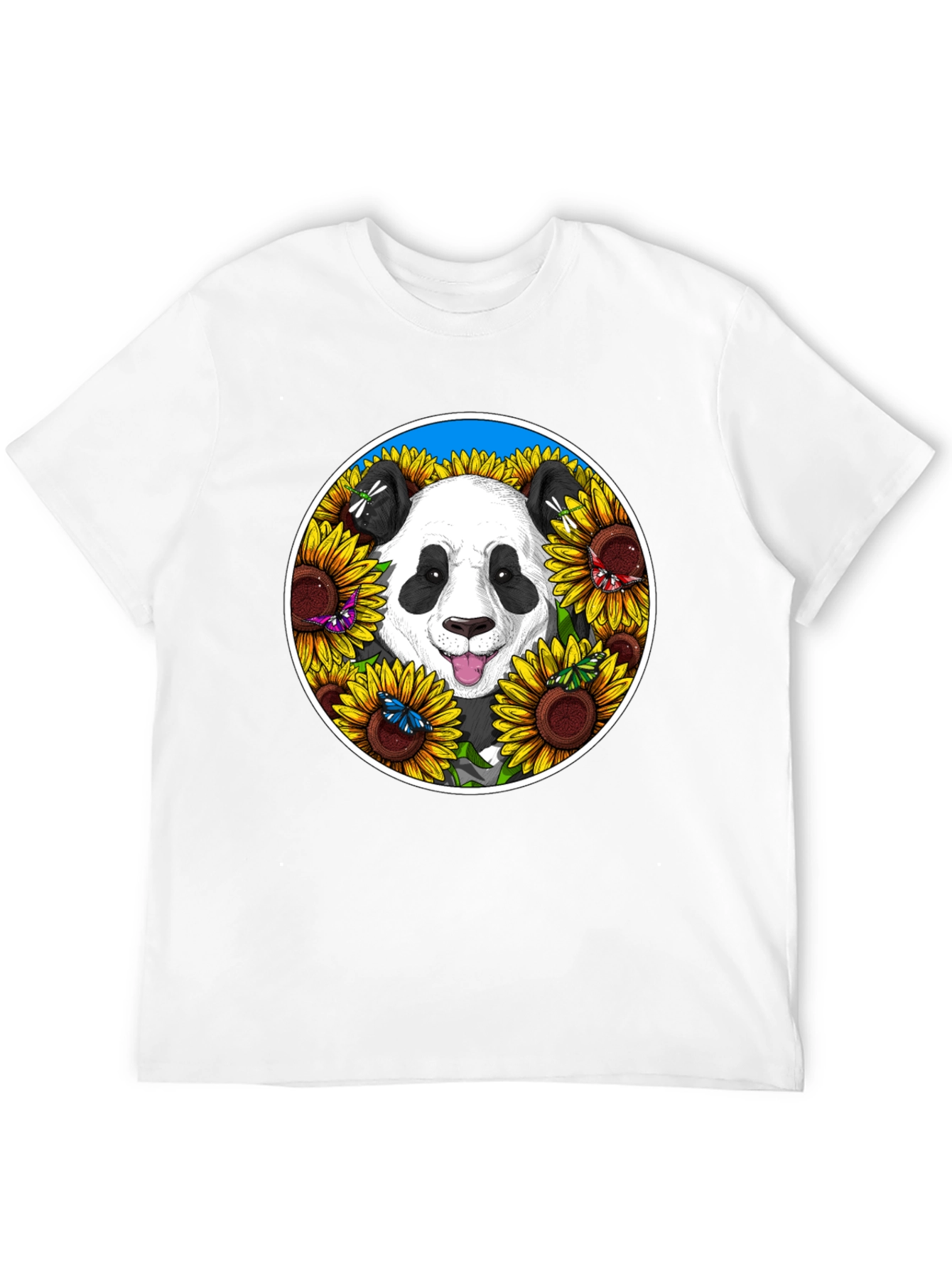 Black Panda Sunflower Graphic Tee view 12