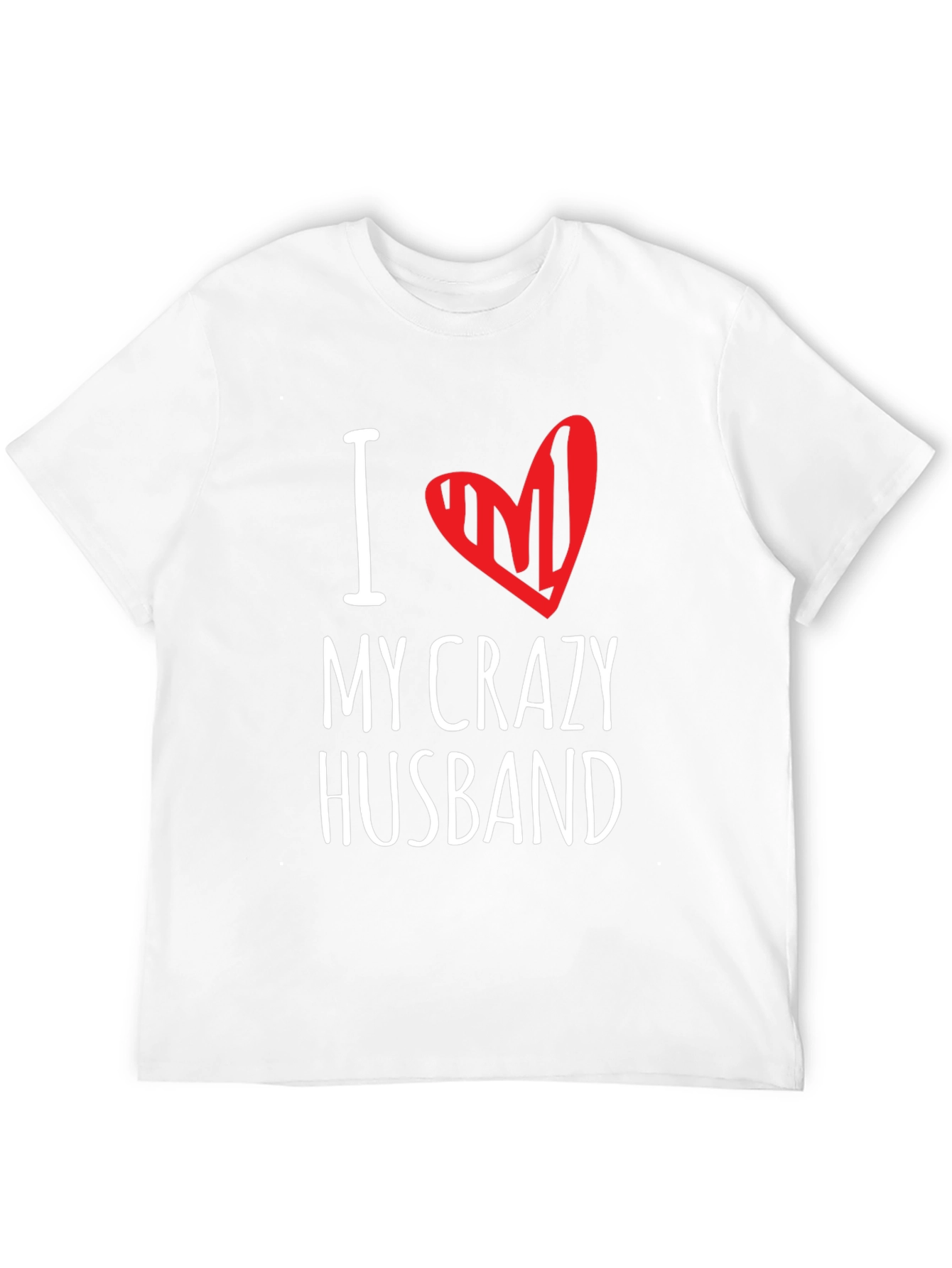 Black I Heart My Crazy Husband Black Graphic T-Shirt view 12
