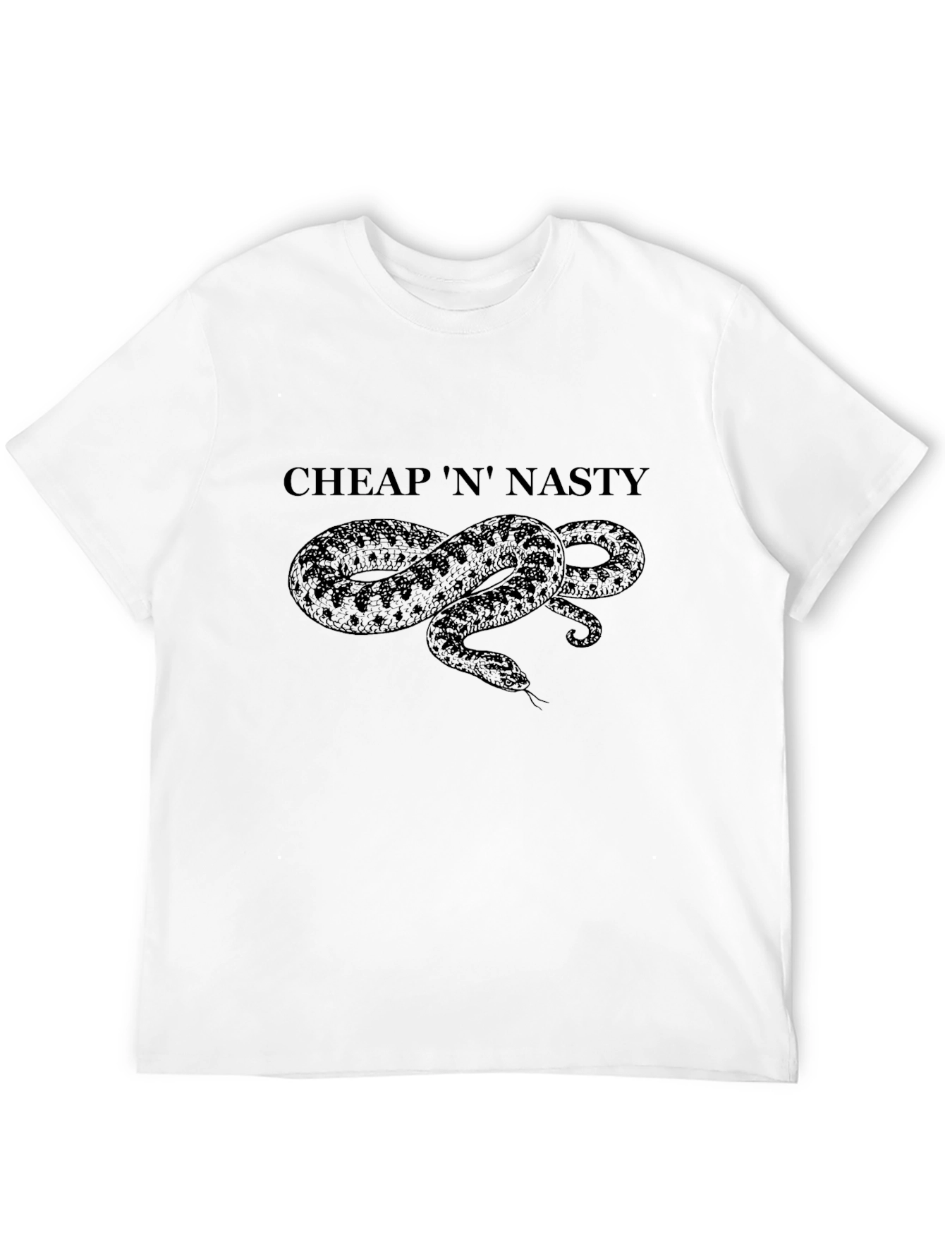 Black Cheap 'N' Nasty Snake Graphic T-Shirt view 12
