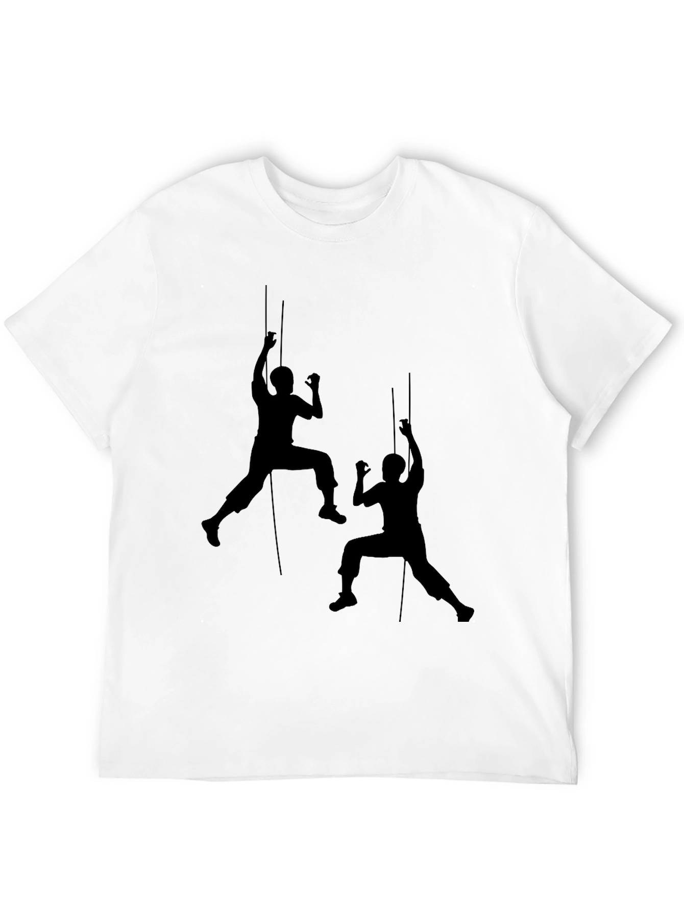Black Black Climbing Silhouette T-Shirt view 12