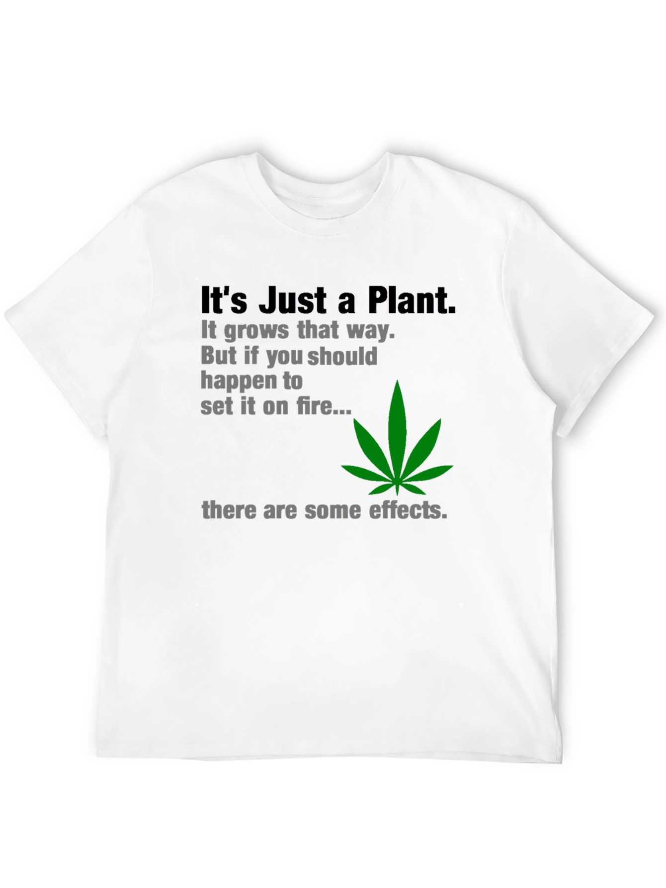 Black It's Just a Plant T-Shirt view 12