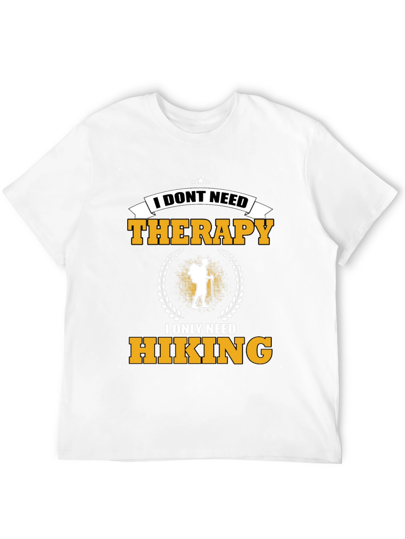Black Hiking Therapy T-Shirt view 12