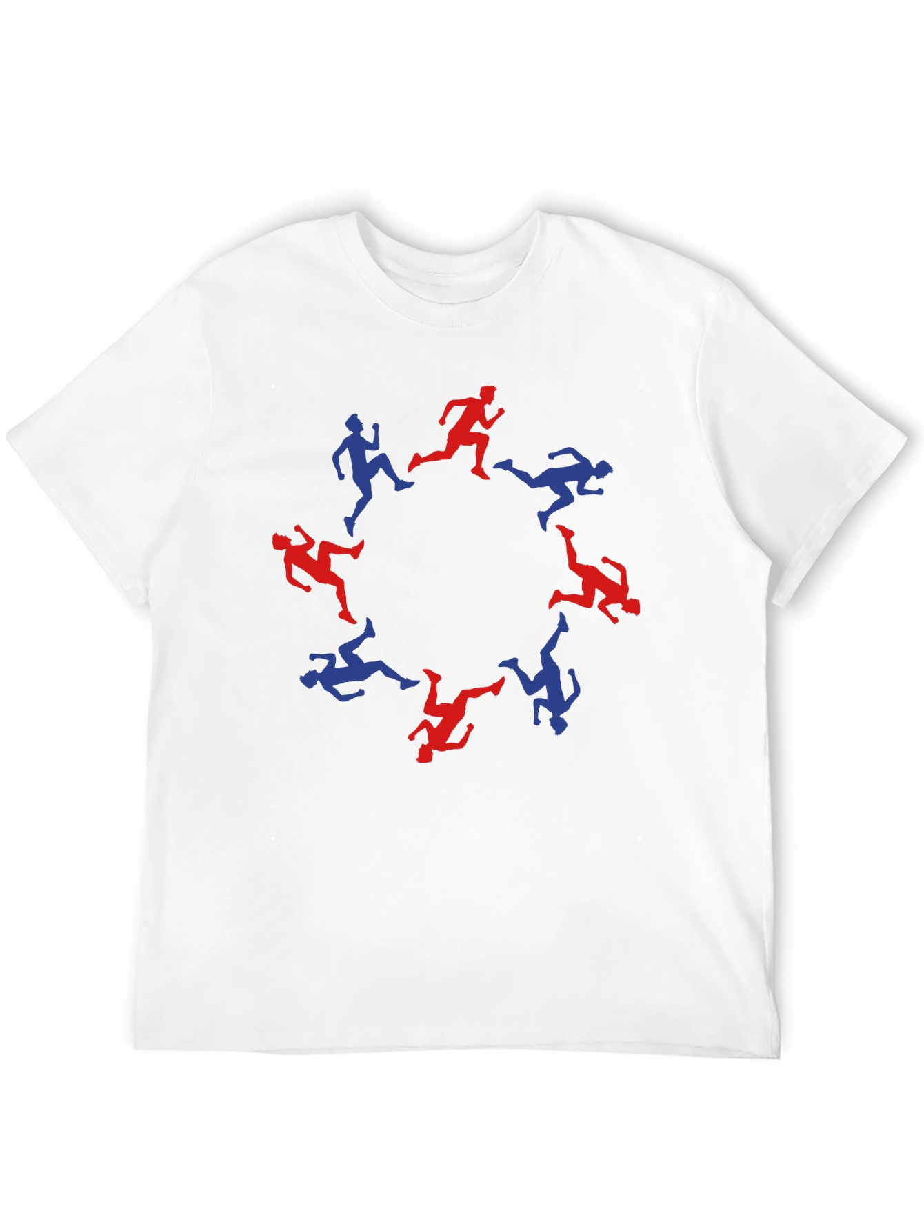 Black Runner Circle Graphic Tee - Black Cotton Blend T-Shirt view 12