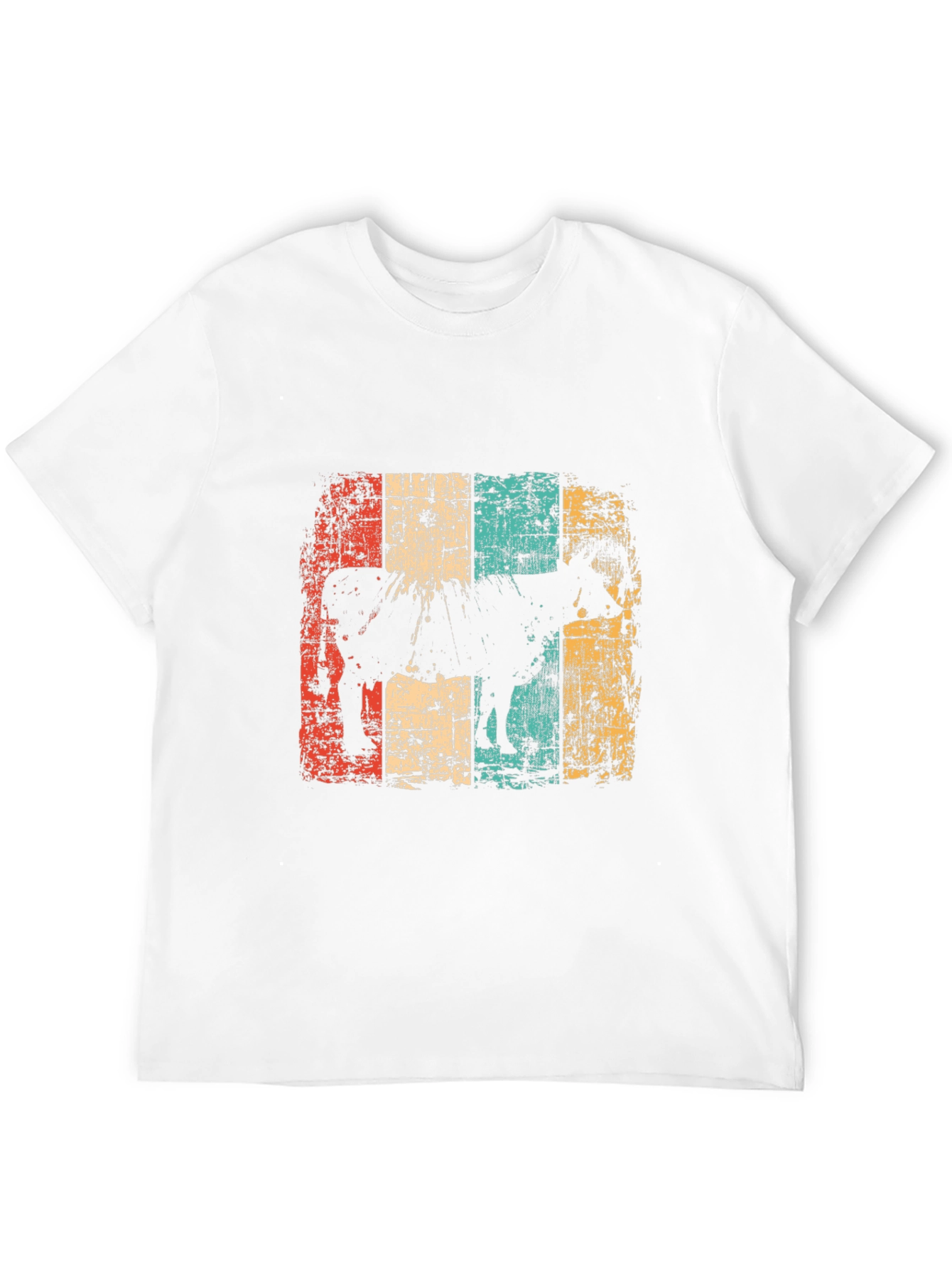 Black Retro Cow Graphic T-Shirt view 12