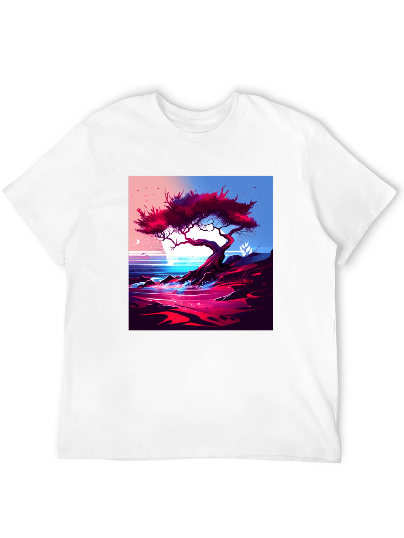 Black Tree on the Shoreline Graphic Tee view 12