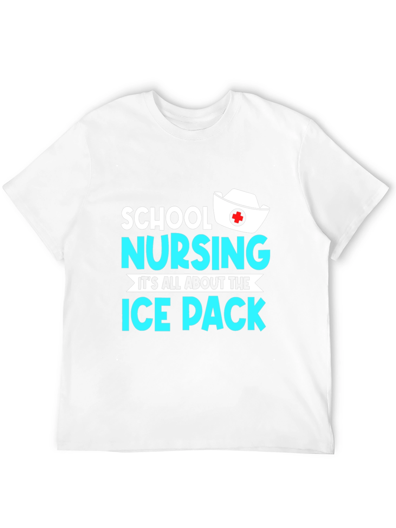 Black School Nursing Ice Pack T-Shirt view 12