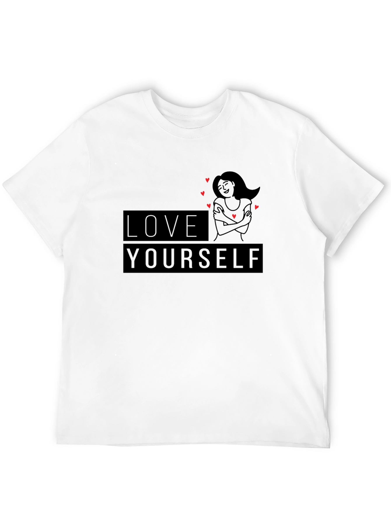 Black Love Yourself Graphic Tee - Black view 12
