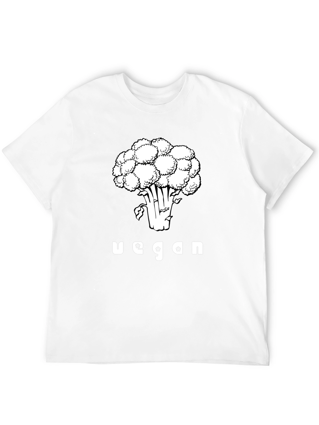 Black Vegan Broccoli Graphic Tee - Black view 12