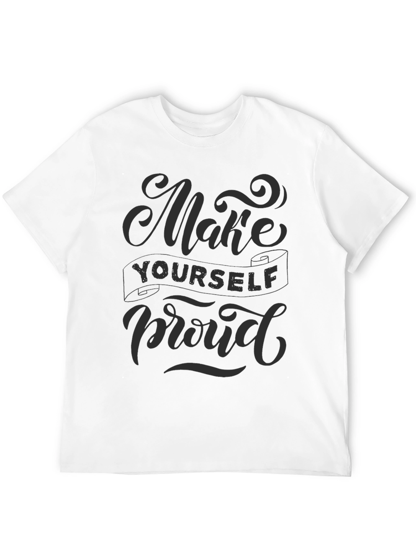 Black Make Yourself Proud Graphic Tee - Mens Black T-Shirt view 12