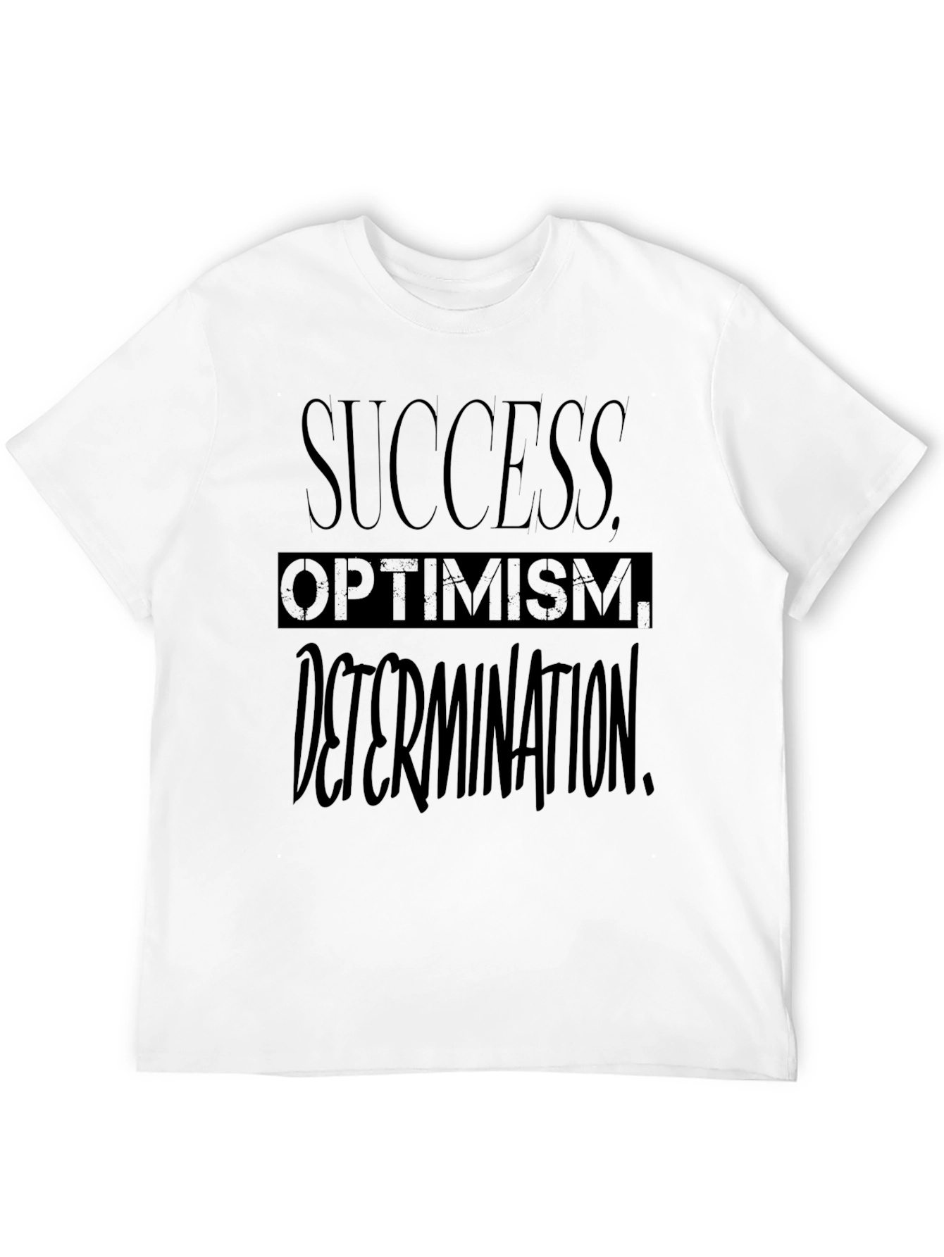 Black Success Optimism Determination Black T-Shirt view 12