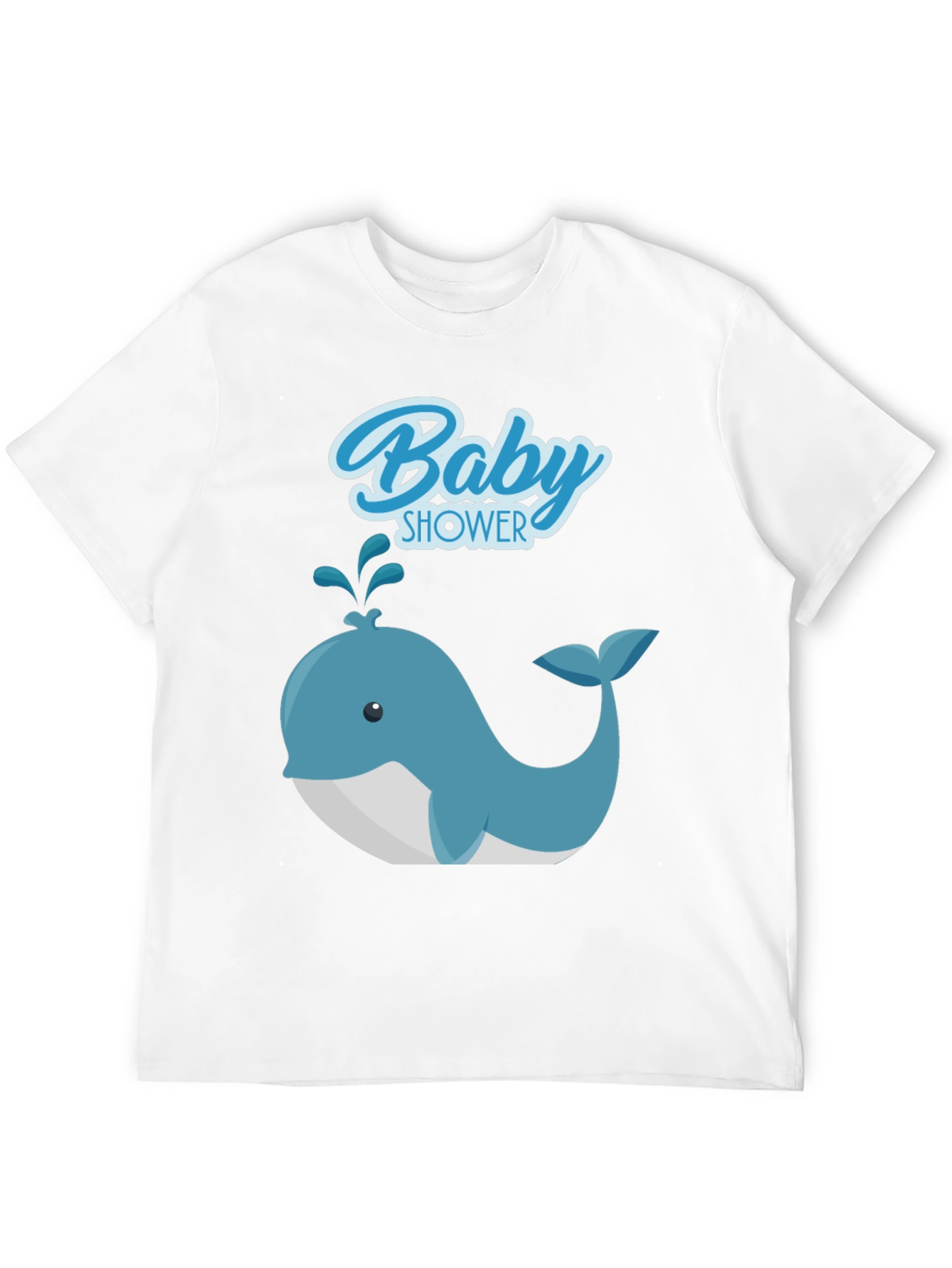Black Baby Shower Whale Graphic Tee - Soft Cotton T-Shirt view 12