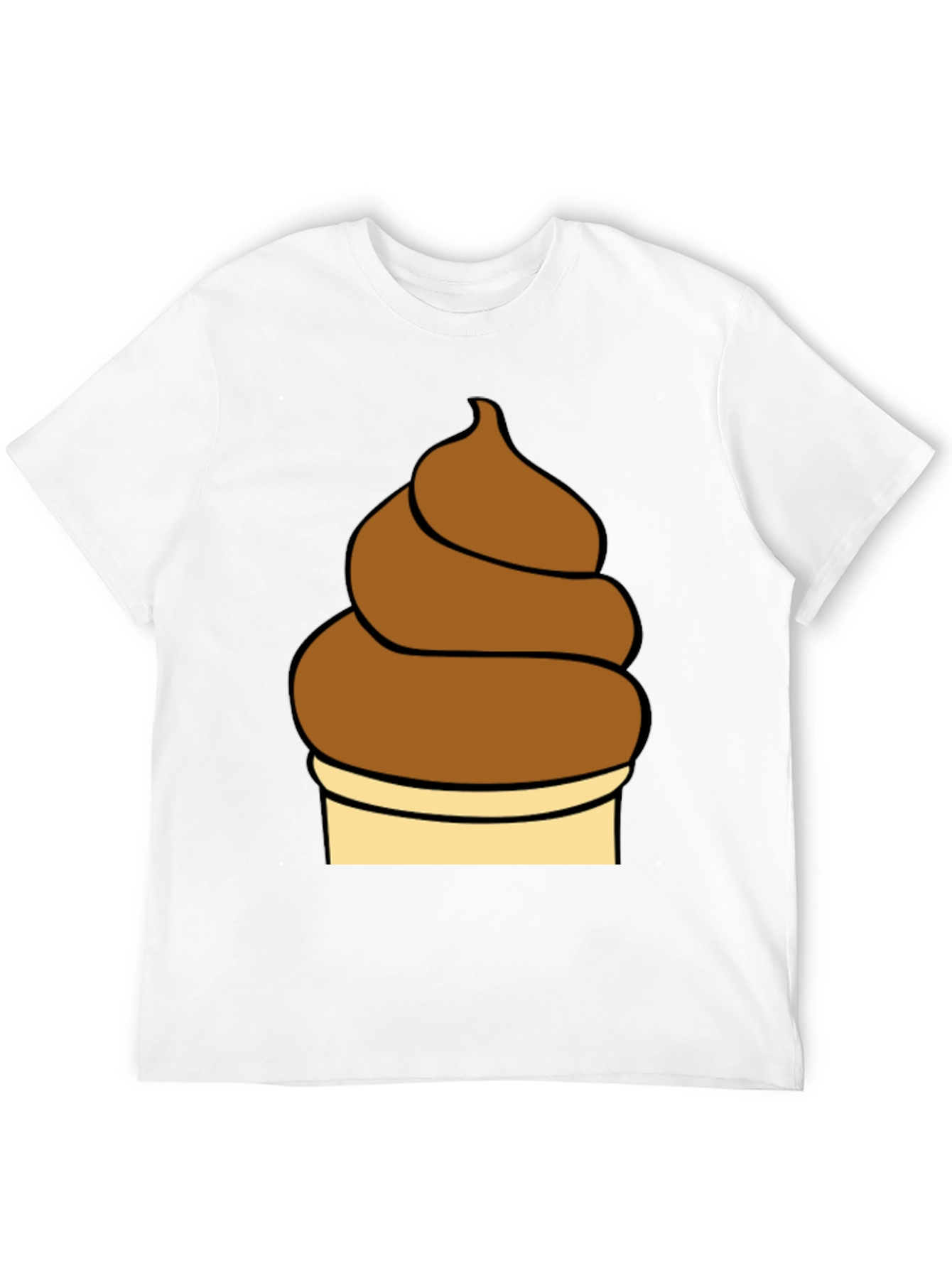 Black Novelty Brown Swirl Graphic Black T-Shirt view 12