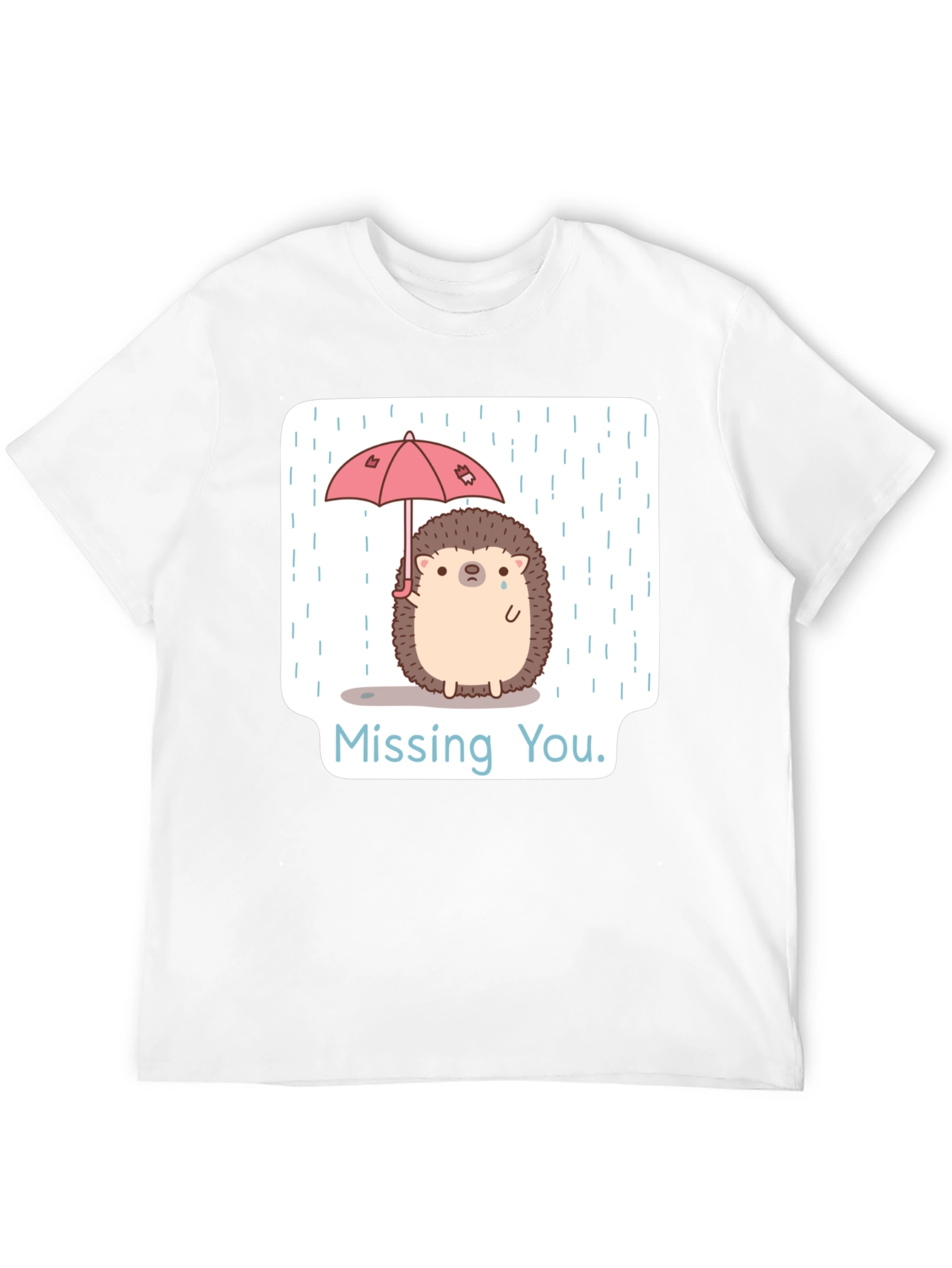Black Missing You Hedgehog T-Shirt view 12