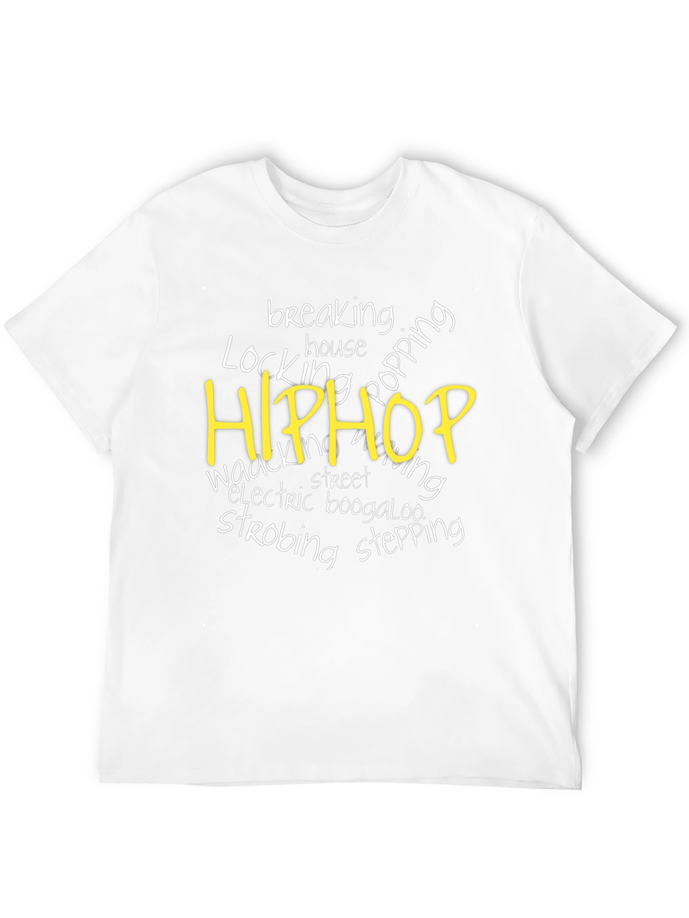 Black Hip Hop Dance Style Black T-Shirt view 12