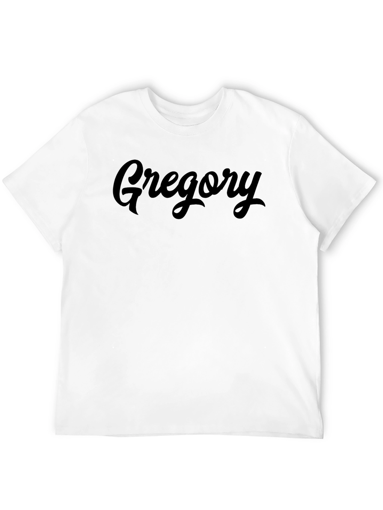 Black Personalized 'Gregory' Black T-Shirt - Stylish Custom Name Tee view 12