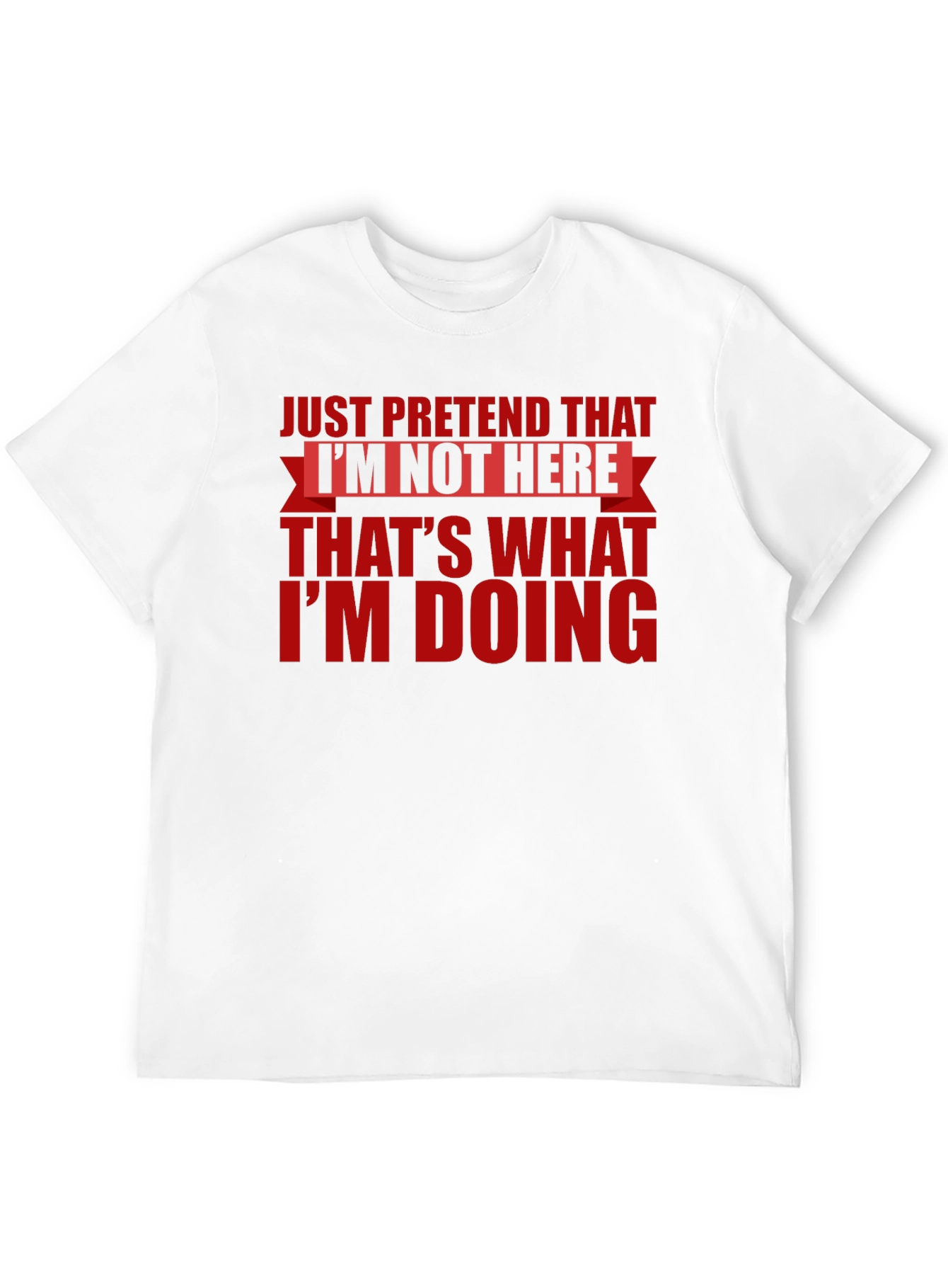 Black Just Pretend T-Shirt - Funny Introvert Tee view 12