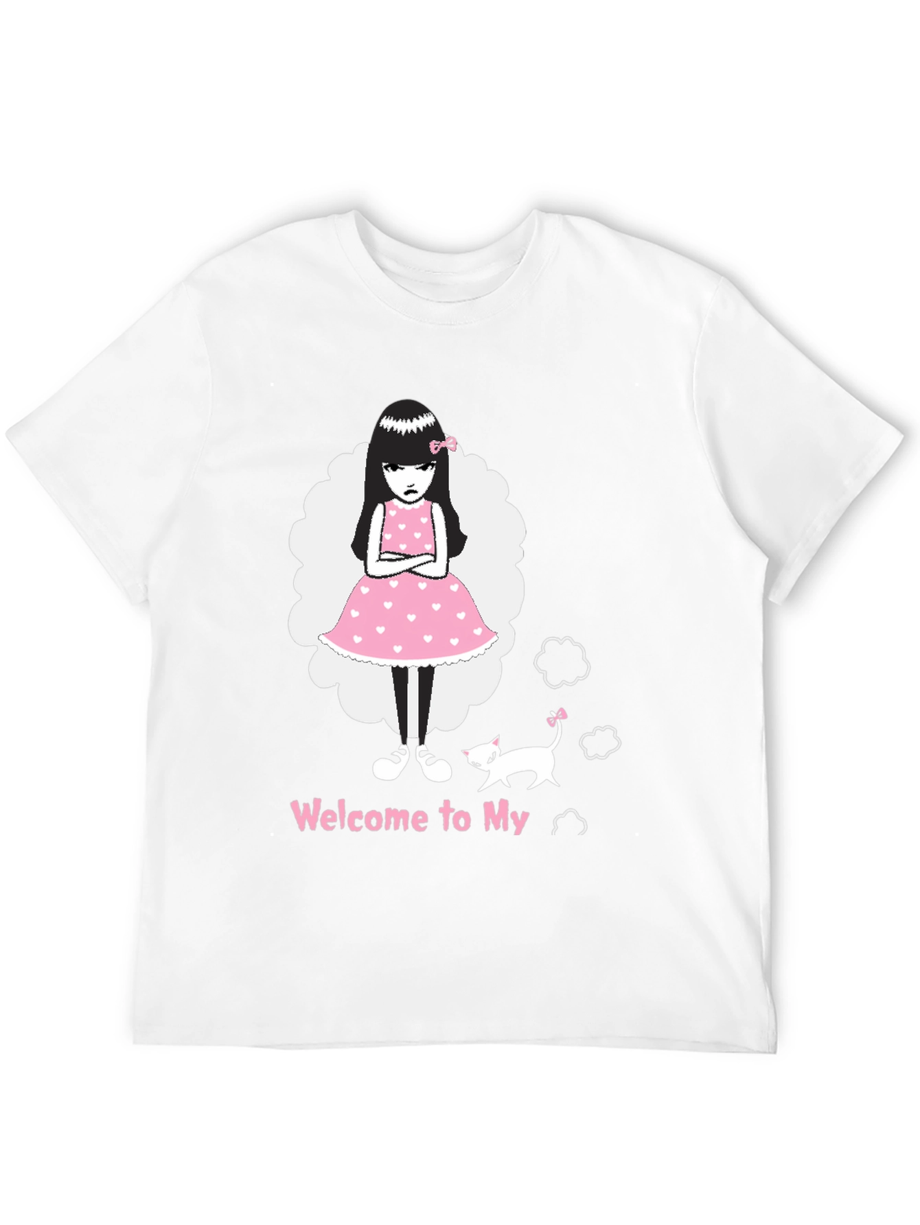 Black Grumpy Girl Black T-Shirt view 12