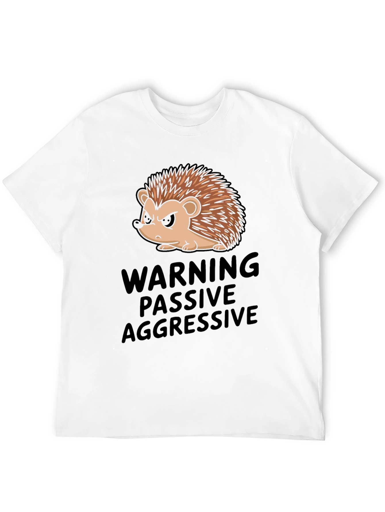 Black Passive Aggressive Hedgehog T-Shirt view 12