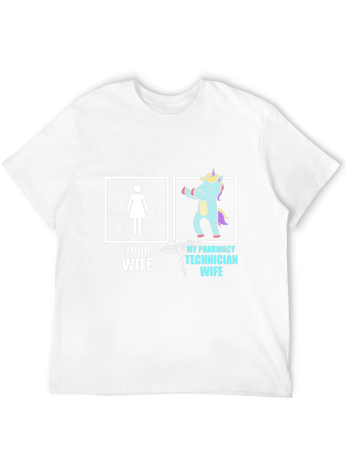 Black Pharmacy Technician Wife T-Shirt - Funny Unicorn Tee view 12