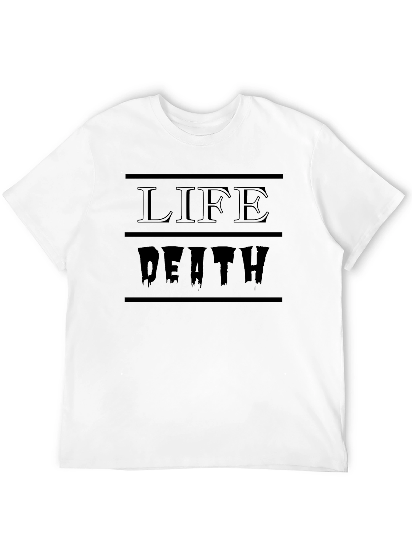 Black Life Death Graphic Tee - Black T-Shirt view 12