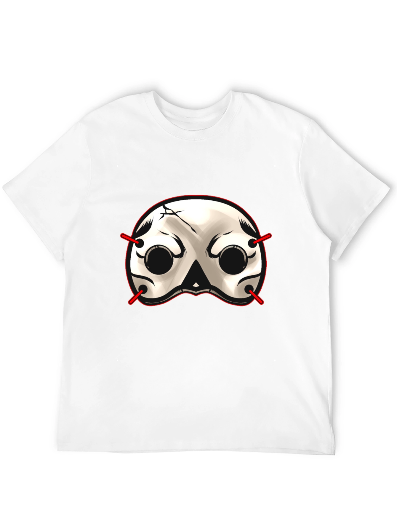 Black Skull Mask Graphic T-Shirt - Black view 12