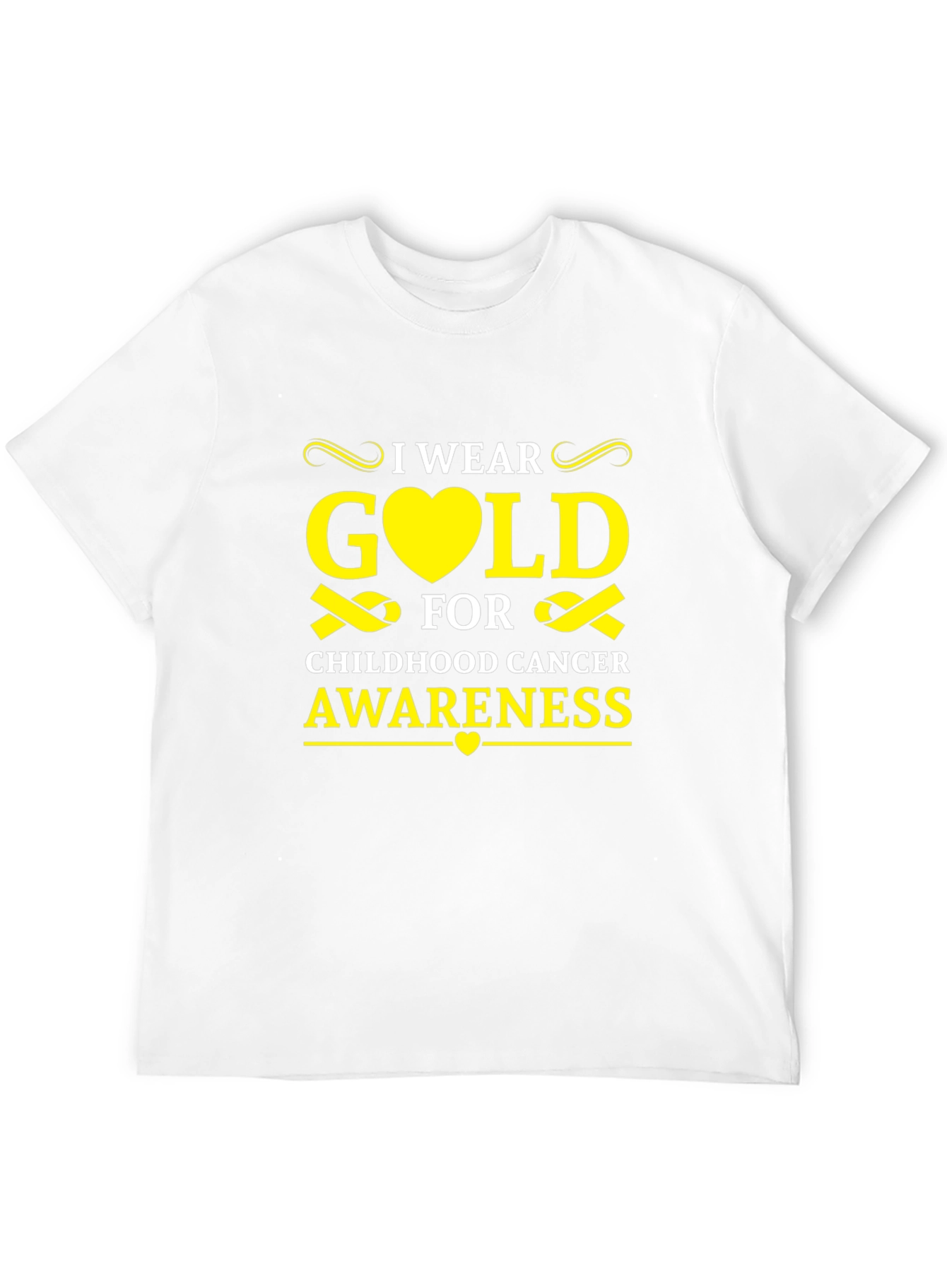 Childhood Cancer Awareness I Wear Gold T-Shirt - 12
