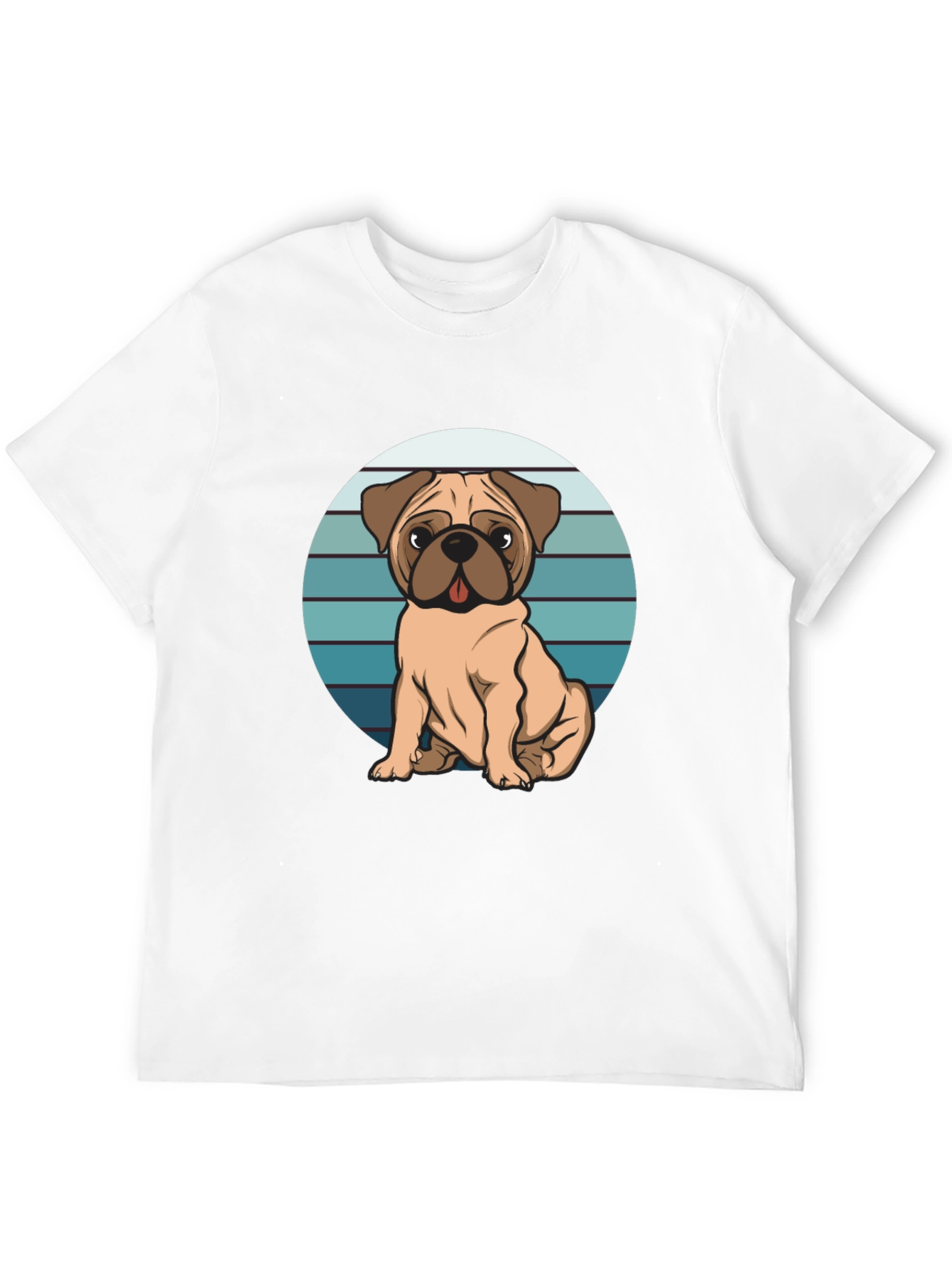 Black Pug Graphic Tee - Relaxed Fit Black T-Shirt view 12