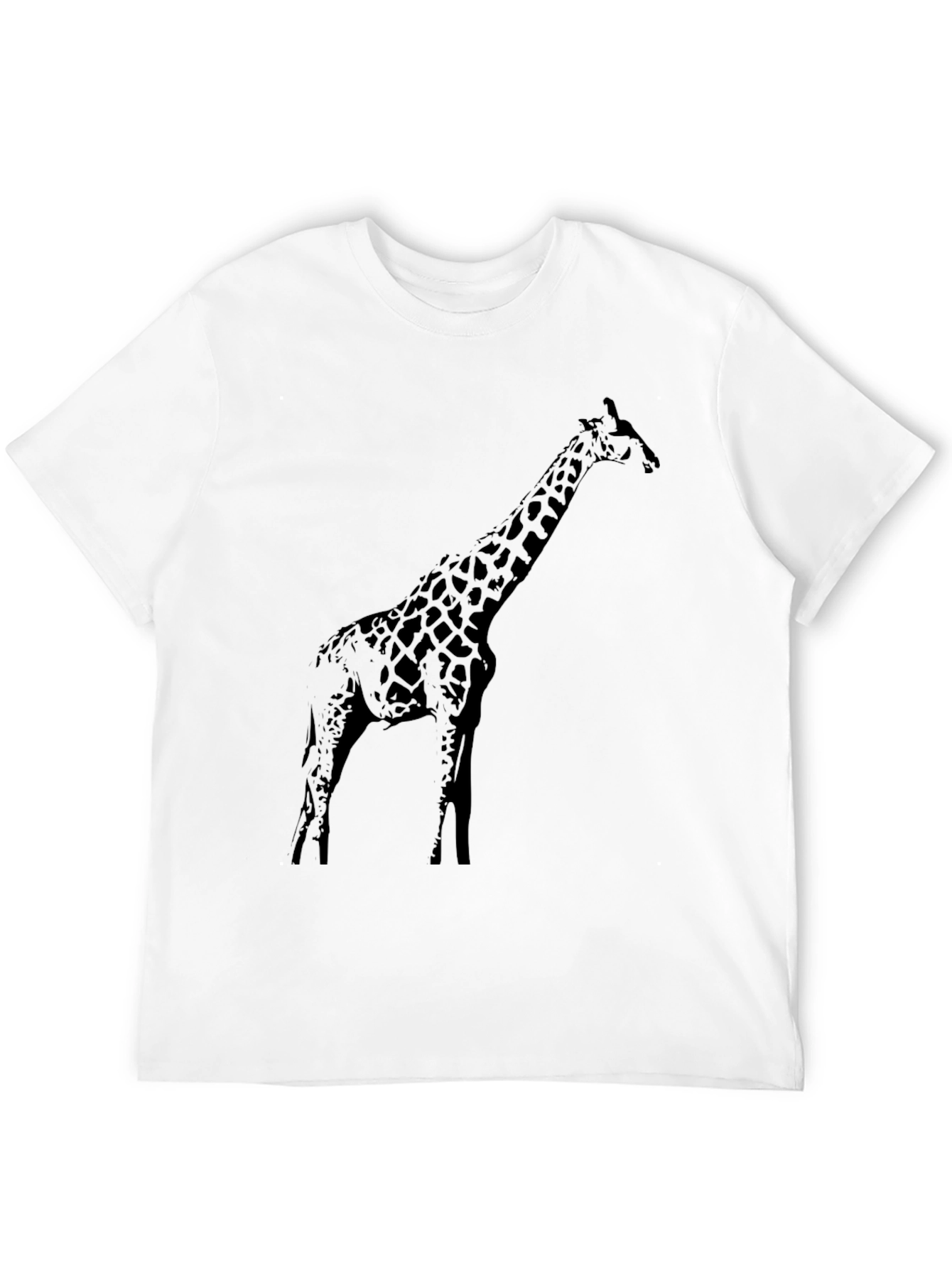 Black Giraffe Graphic Tee - Black Cotton T-Shirt view 12