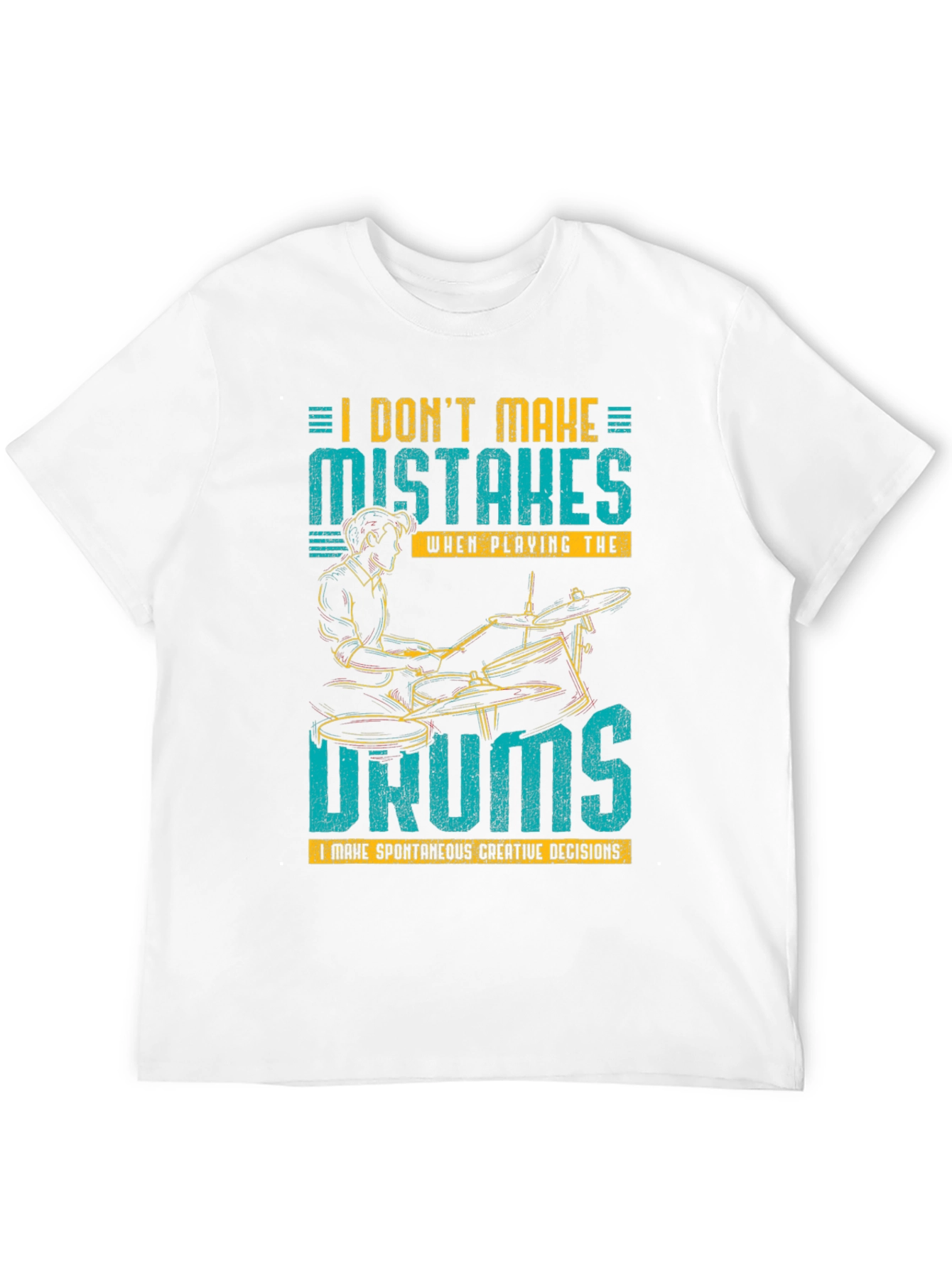 Black Drummer T-Shirt: I Don't Make Mistakes! view 12