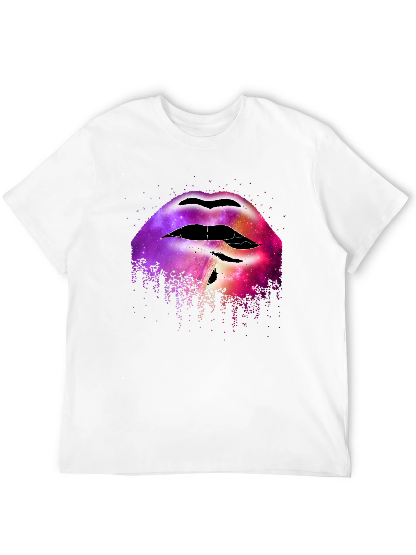Black Galaxy Lips Graphic Tee - Unique Fashion Statement view 12