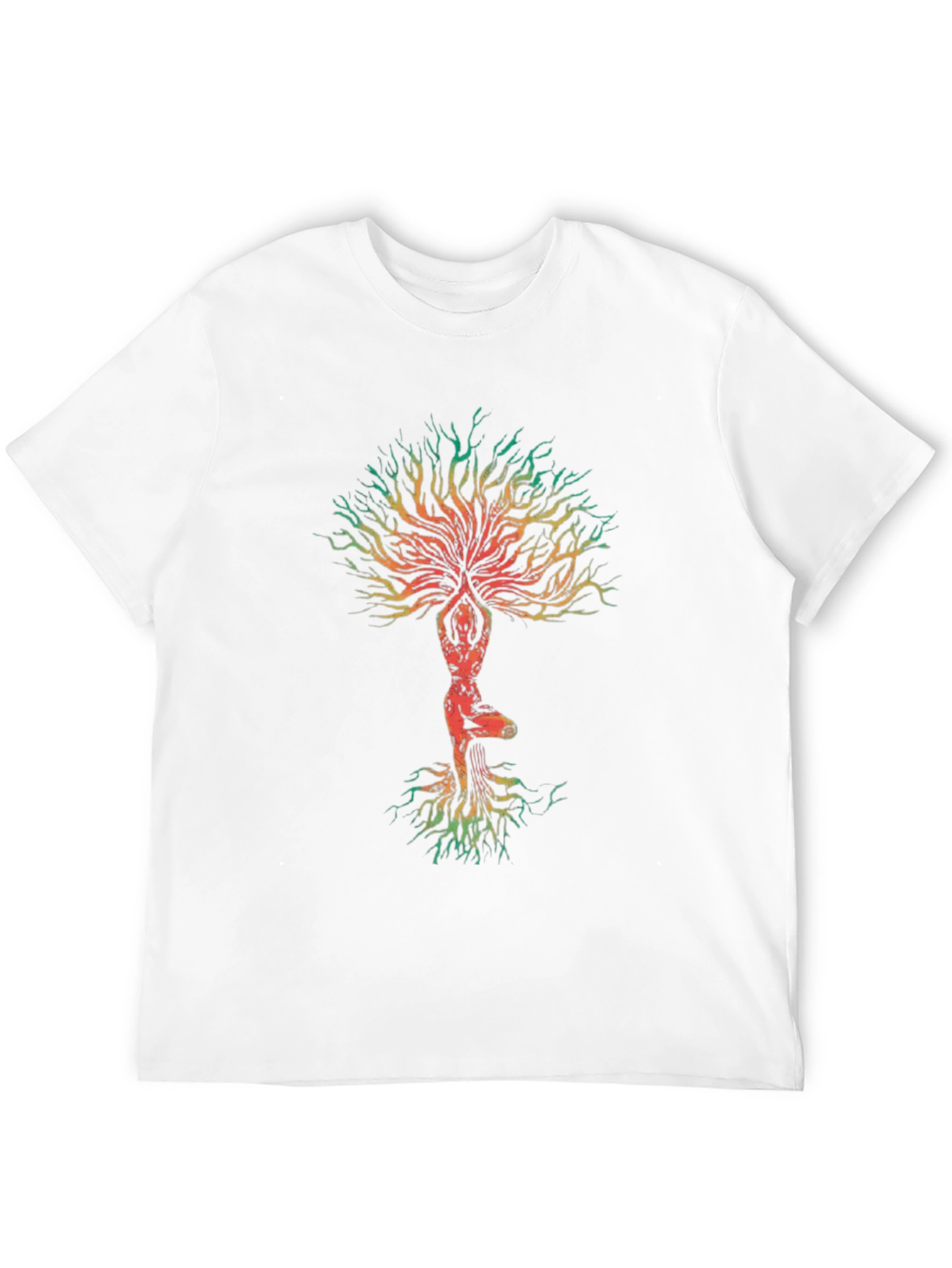 Black Yoga Tree of Life Graphic Tee - Unisex Black T-Shirt view 12