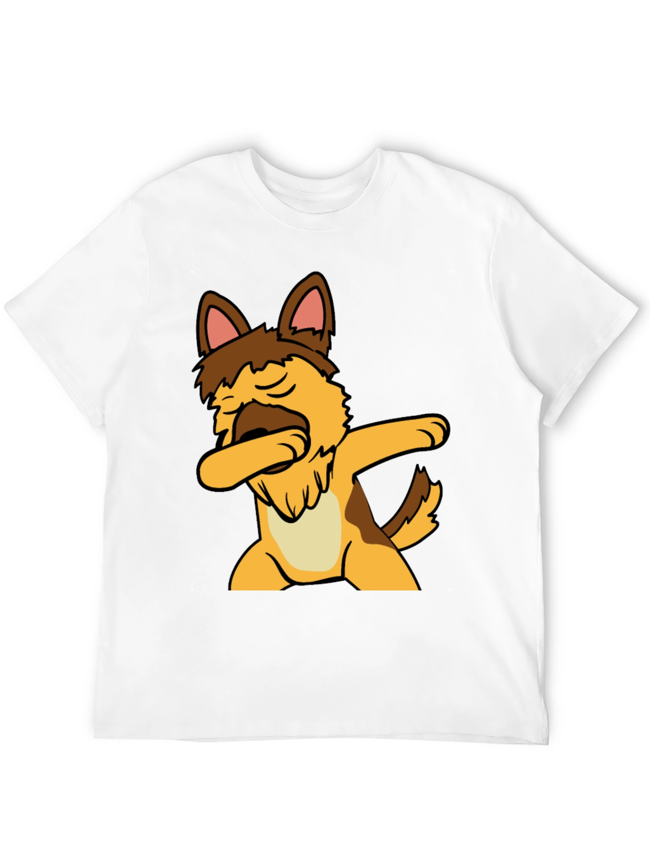 Black Dabbing Dog Graphic Tee - Cute Black T-Shirt view 12