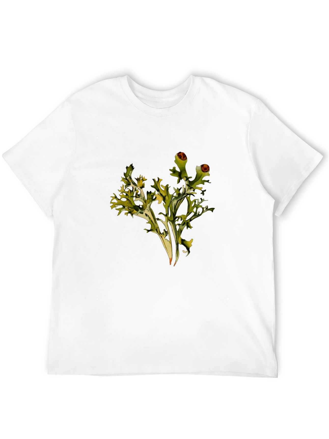 Unique Botanical Print Black T-Shirt - 12