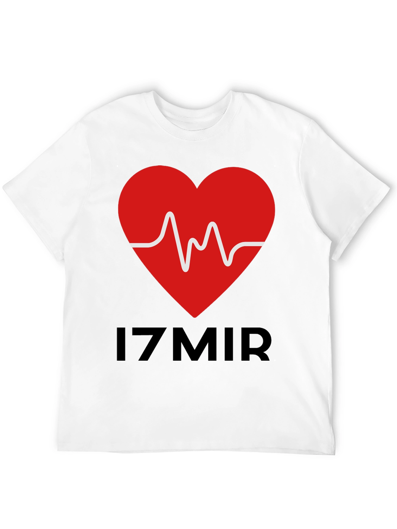 Black Izmir Heartbeat T-Shirt - Unique Graphic Tee view 12