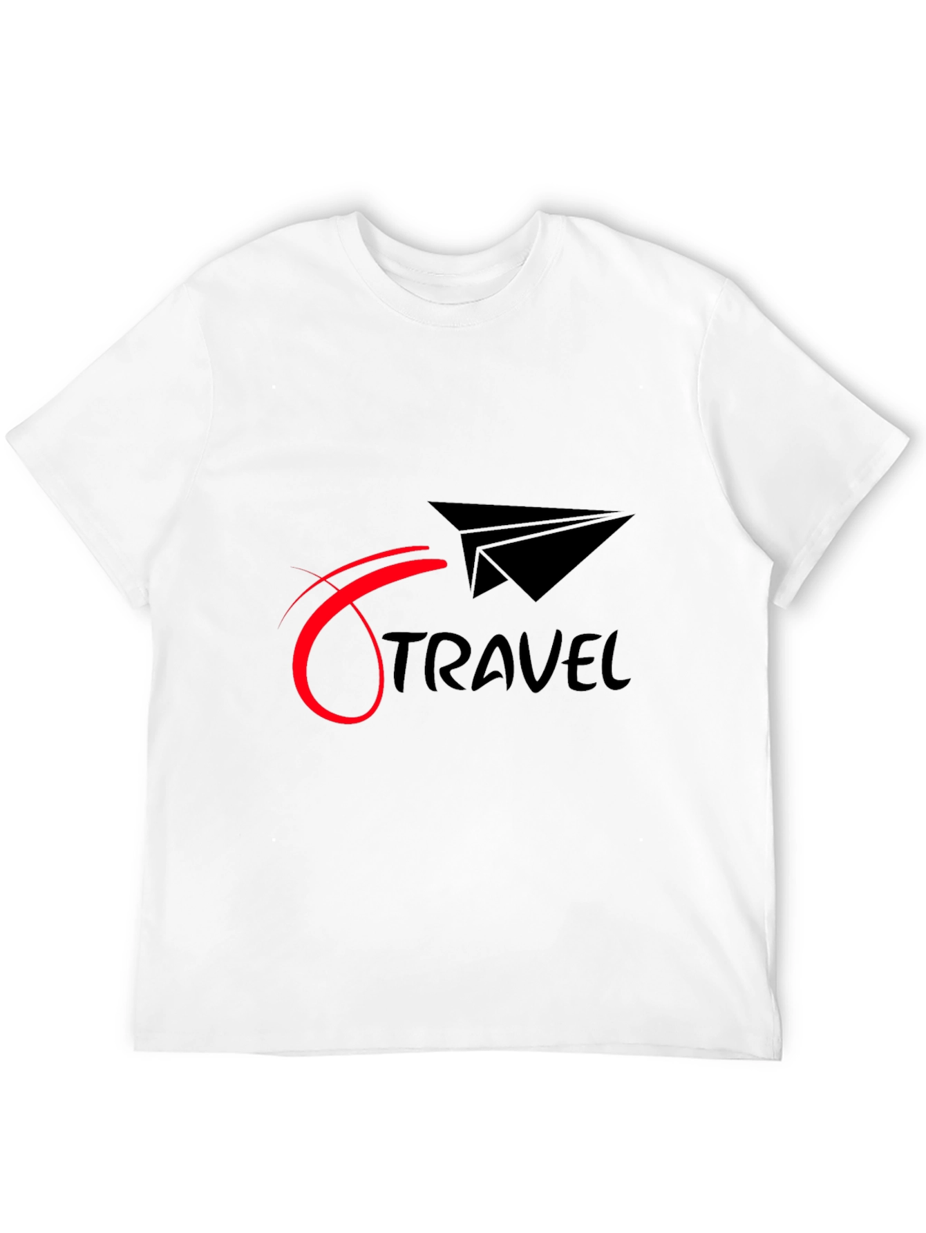 Black Travel Graphic Tee - Black Cotton Blend view 12