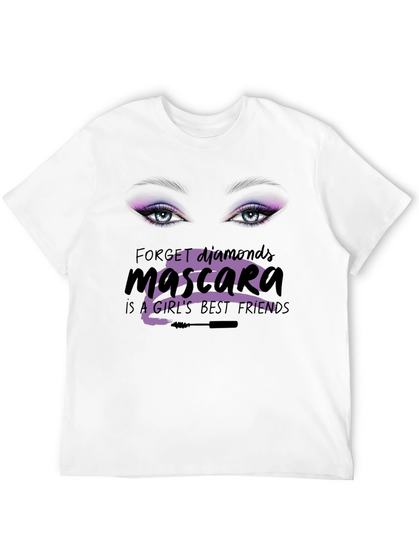 Black Mascara Lover T-Shirt - Forget Diamonds! view 12