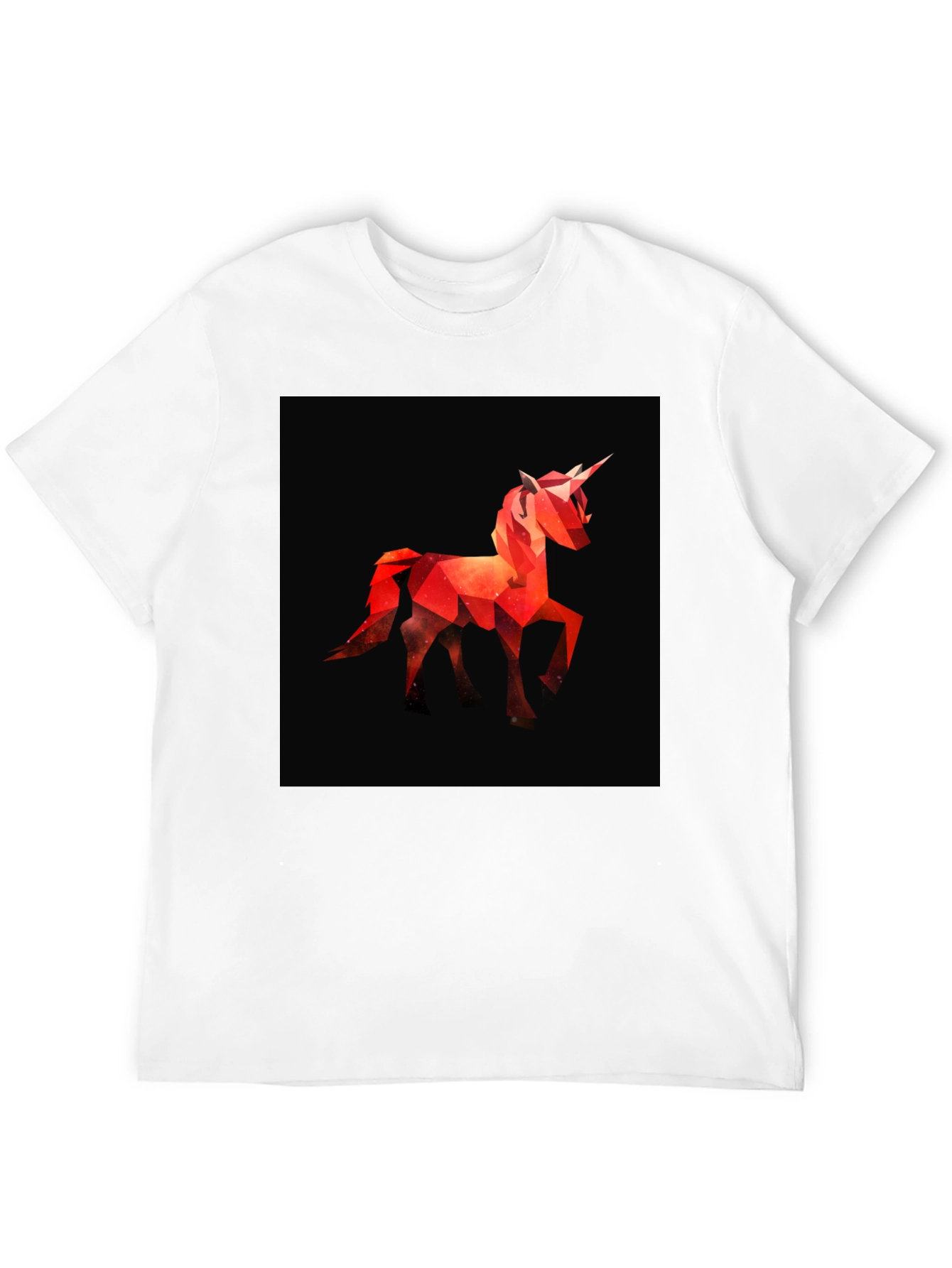 Black Geometric Unicorn Graphic Tee - Modern Style view 12