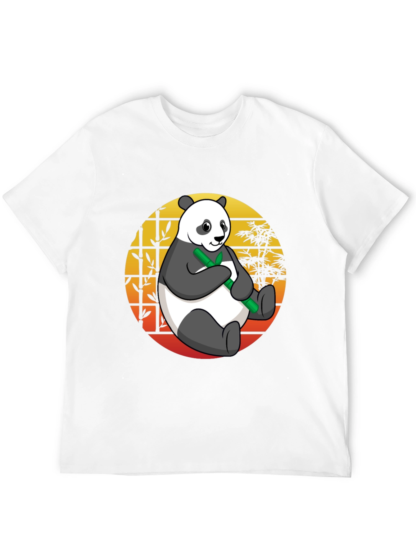 Black Panda Bamboo T-Shirt - Men's Black Graphic Tee view 12