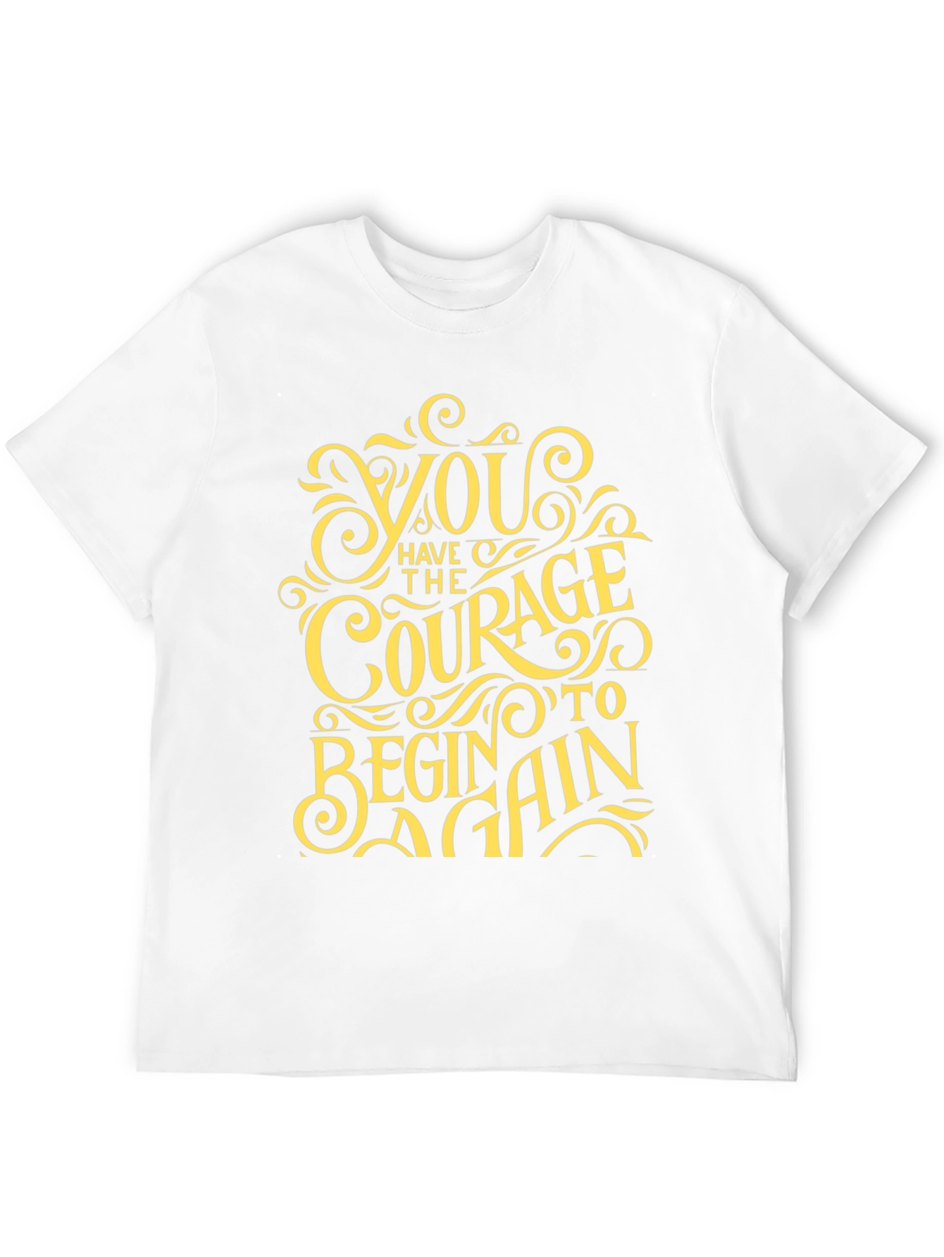 Black Courage To Begin Again Black Graphic Tee view 12