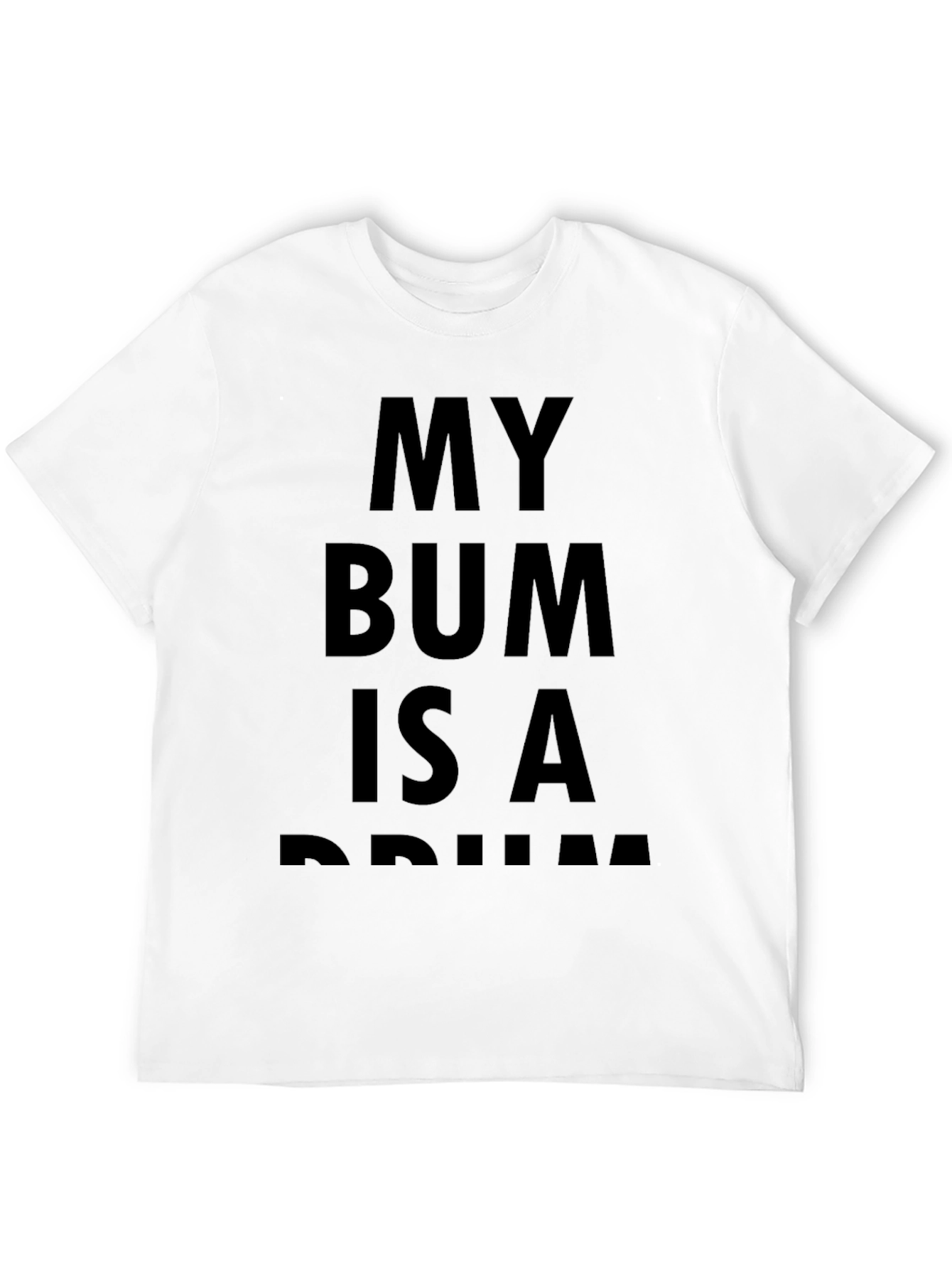 Black My Bum Is A Drum Black T-Shirt view 12