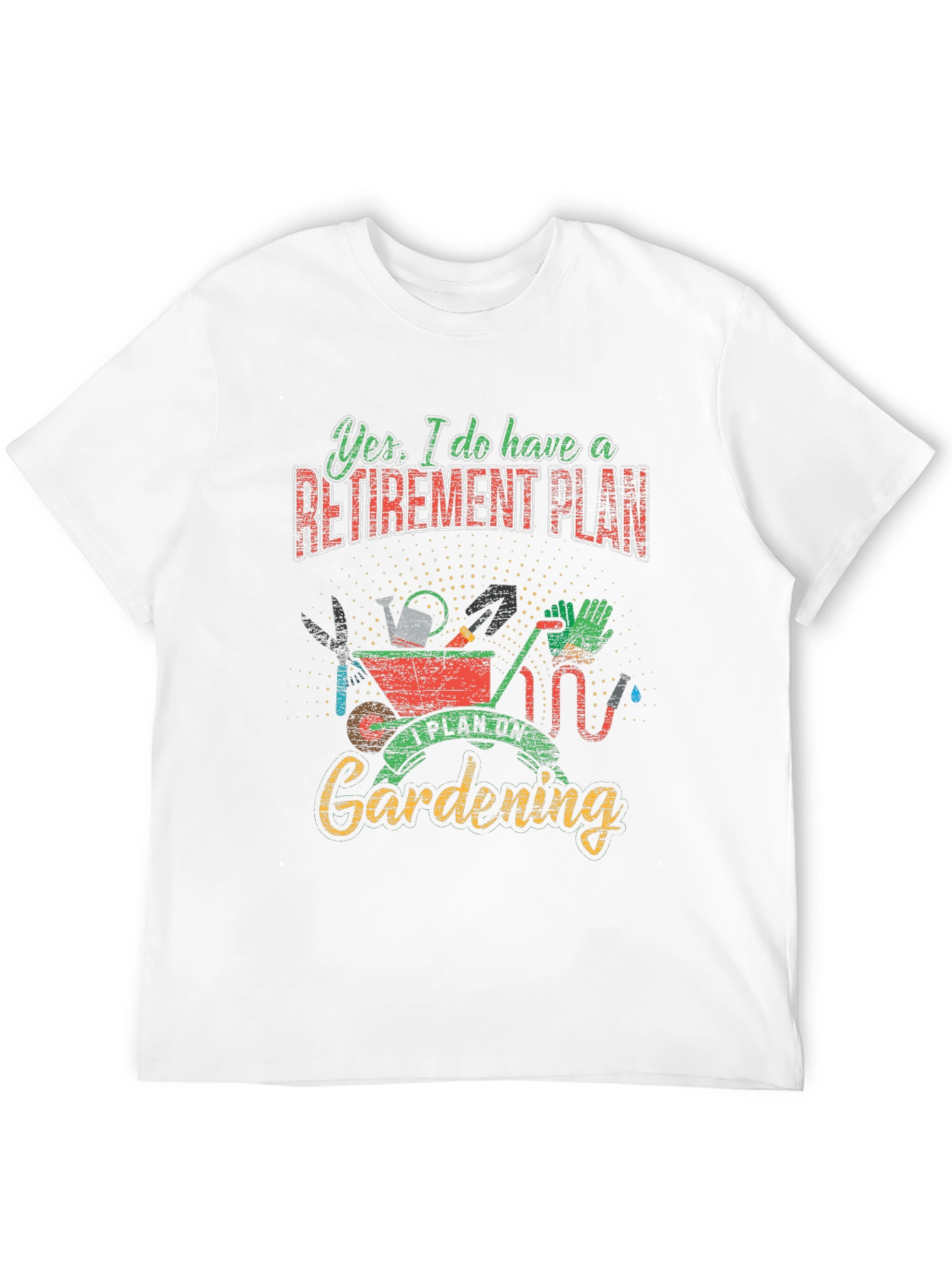Black Gardening Retirement Plan T-Shirt view 12
